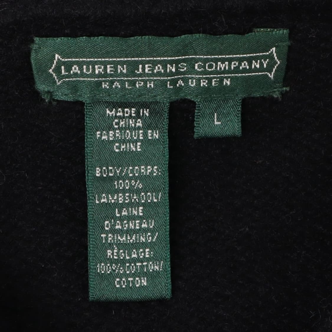 로렌 랄프로렌 블랙 하이넥 폴라 울 스냅 가디건 상품이미지9