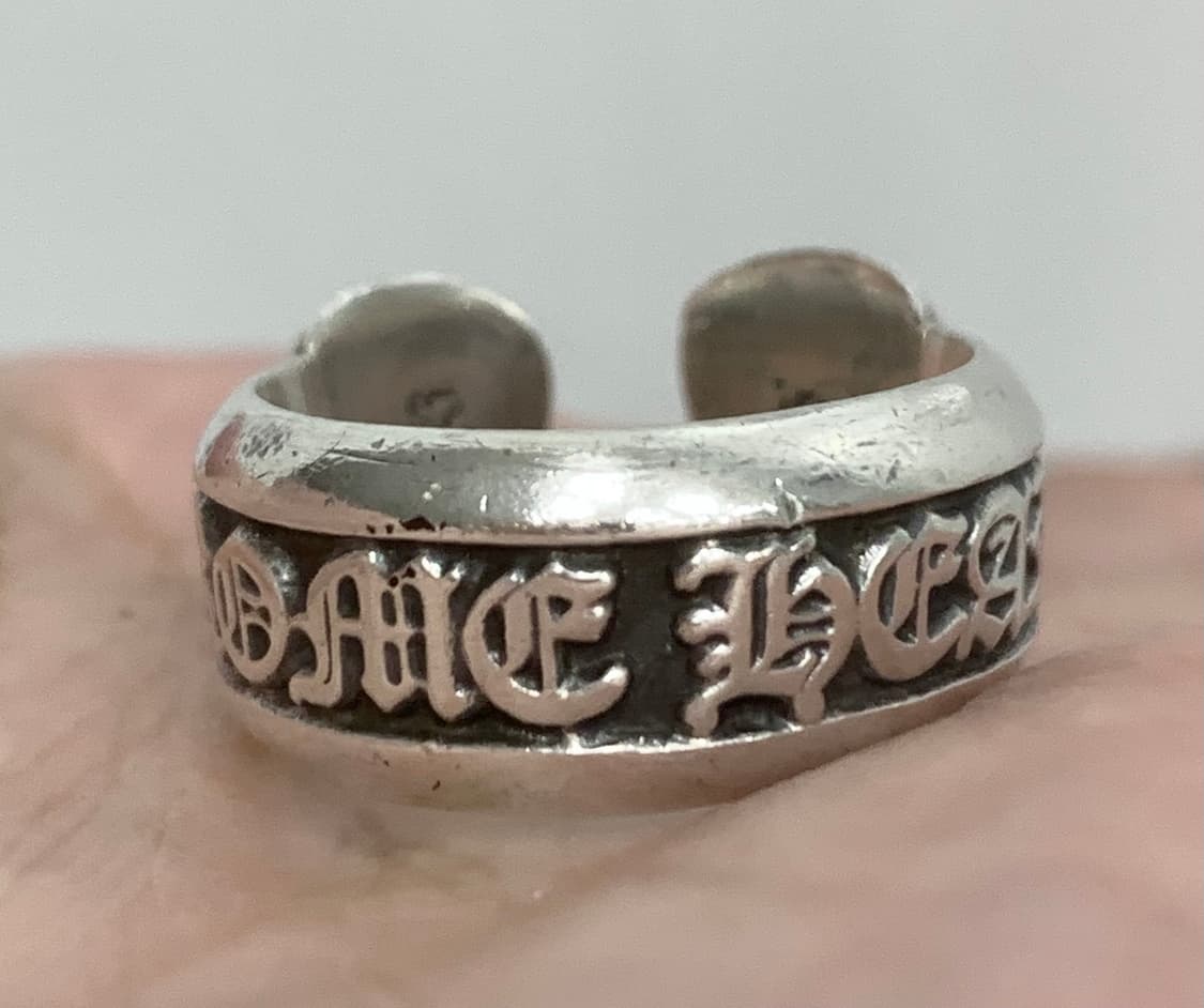 [US 6.5] 크롬하츠 스크롤 라벨 링 스몰 반지 상품이미지5