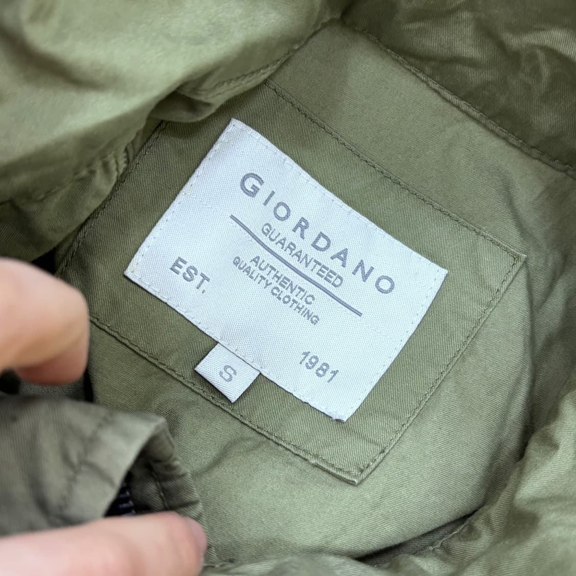 S 지오다노 카키 야상 조끼 재킷 0316E 상품이미지3