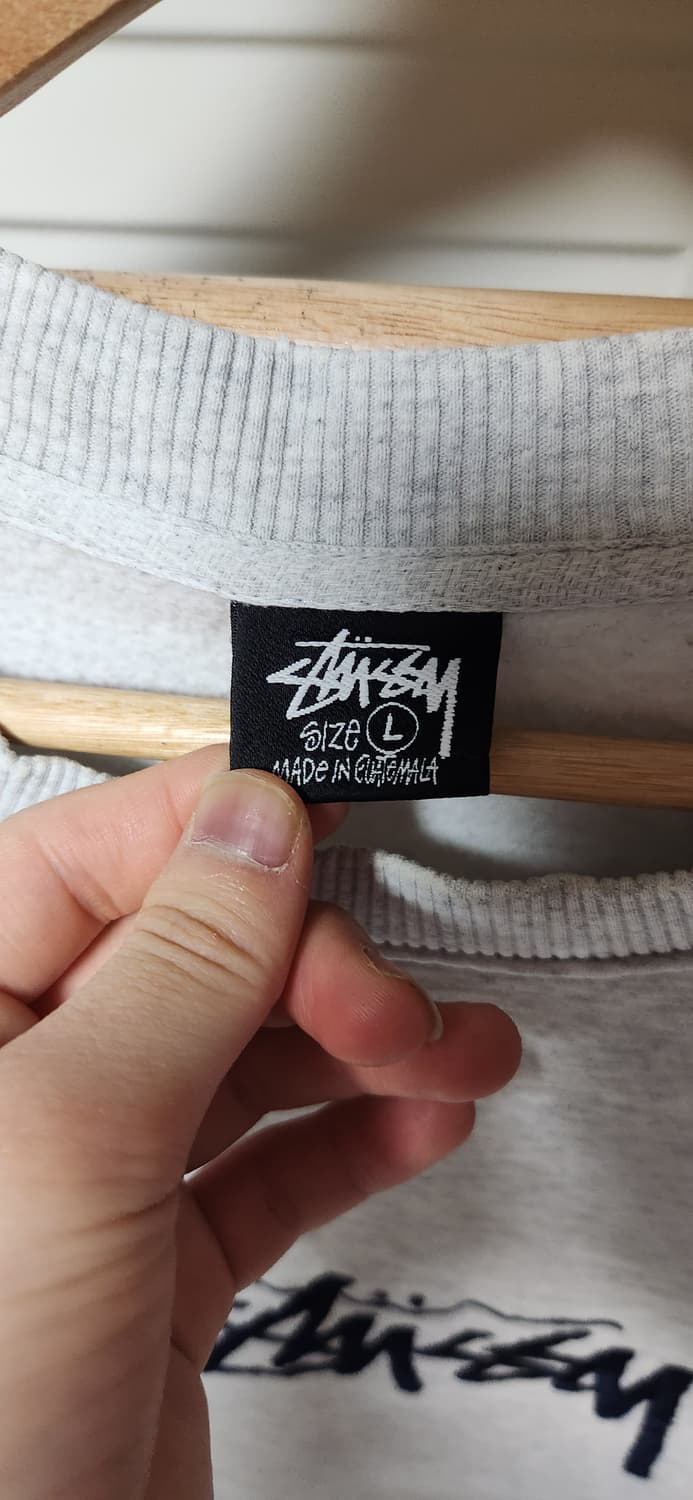 스투시 빅로고 라이트그레이 오버핏 맨투맨 상품이미지6