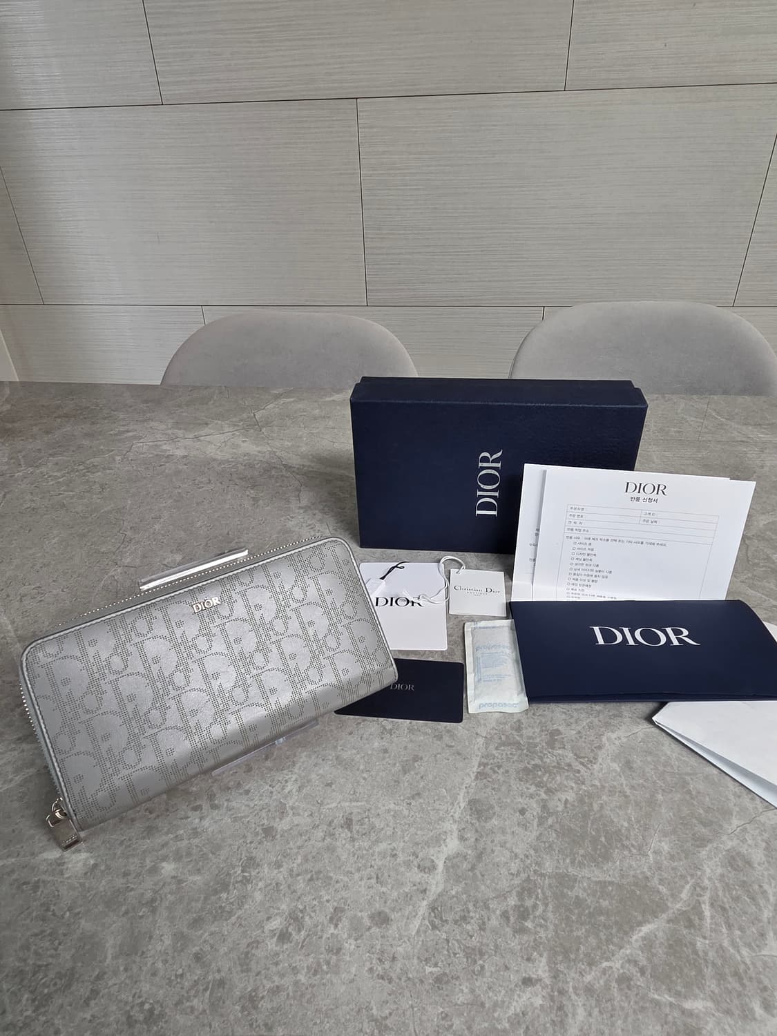 [정품] 디올 갤럭시 오블리크 지퍼돌이 장지갑 상품이미지3