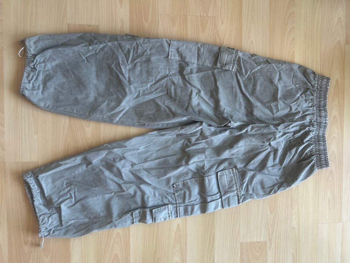 스케이터락 피그먼트 코튼 카고 조거 와이드 팬츠 상품이미지2