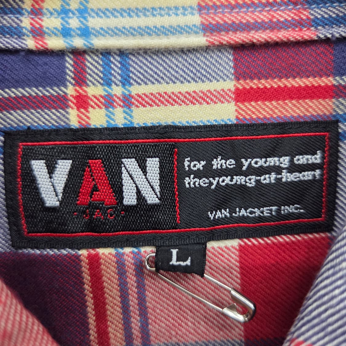 van 밴 체크셔츠 남L 상품이미지3