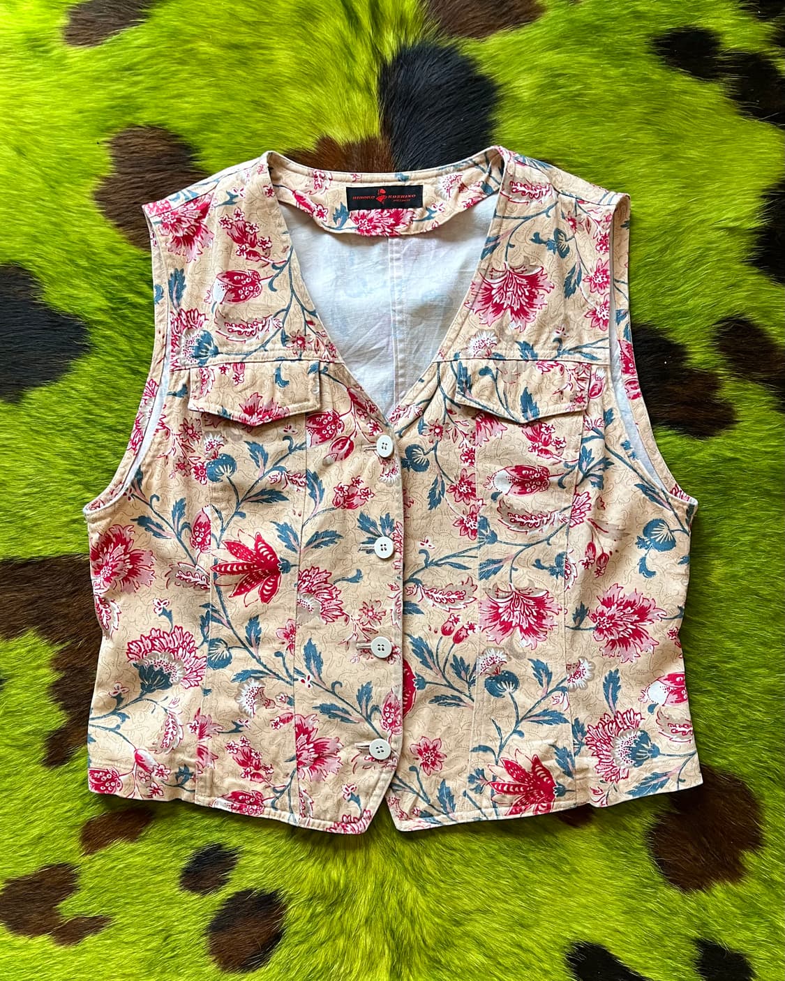 1990s HIROKO KOSHINO Old Floral Vest JK 상품이미지3