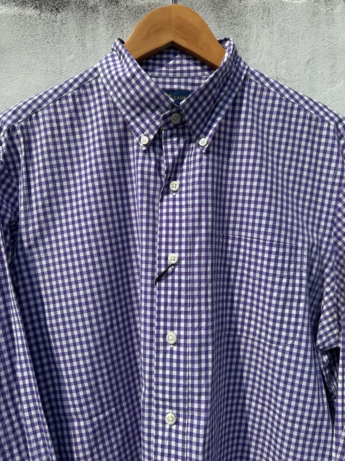 [S] 폴로 랄프로렌 퍼플 체크 포플린 셔츠 상품이미지2