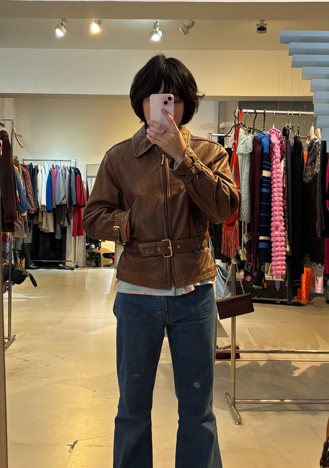 Vintage leather jacket 상품이미지1