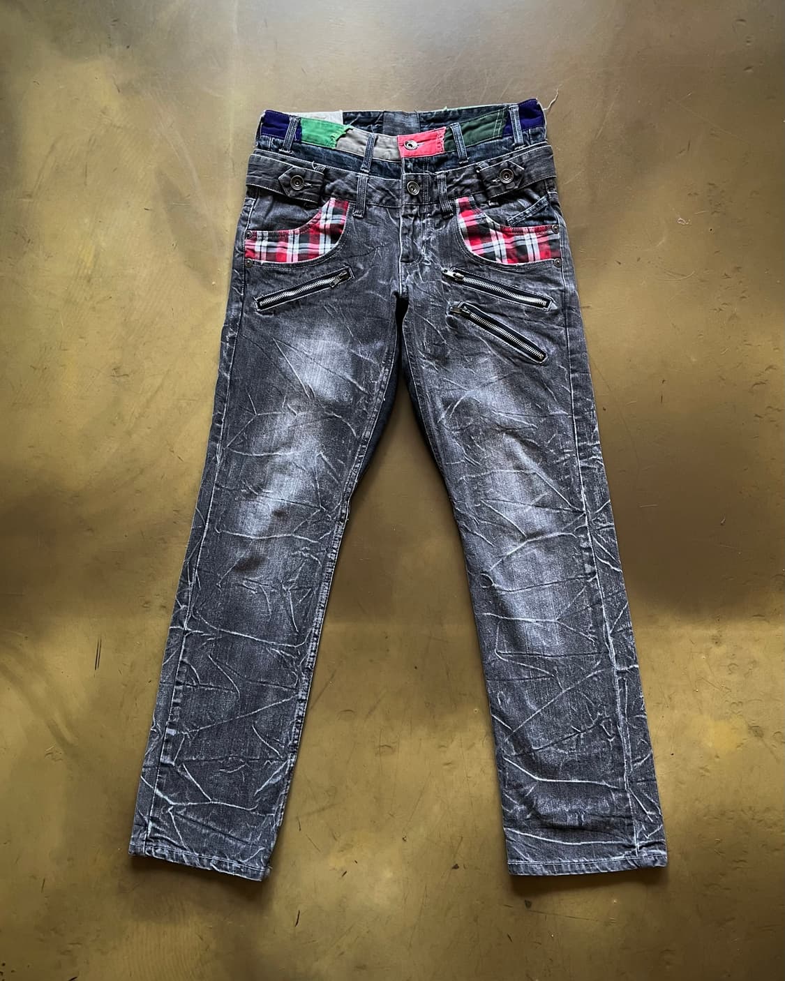 90-00s Antfui Jeans Double Waist Denim 상품이미지3