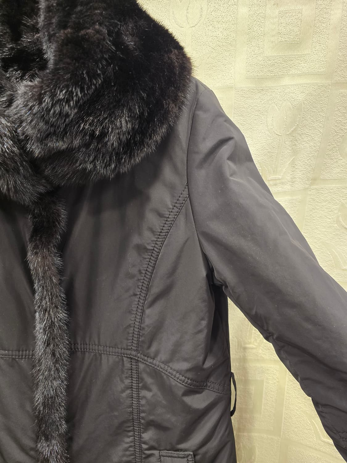 요하넥스 johanex 양면 블랙 밍크 롱 코트 94(66) 상품이미지7