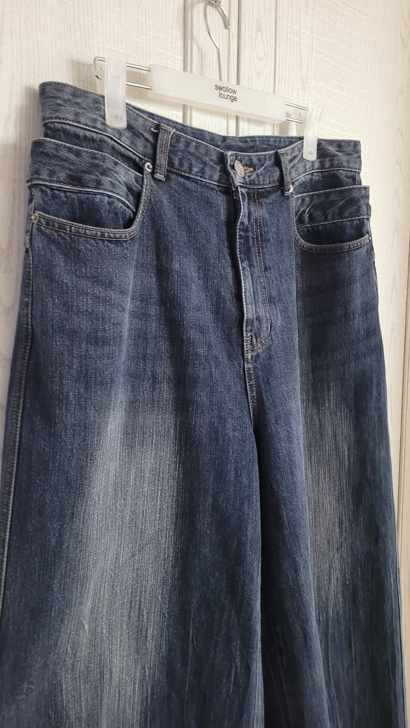 준지 / 더블 웨이스트 데님 팬츠 / 46 상품이미지3