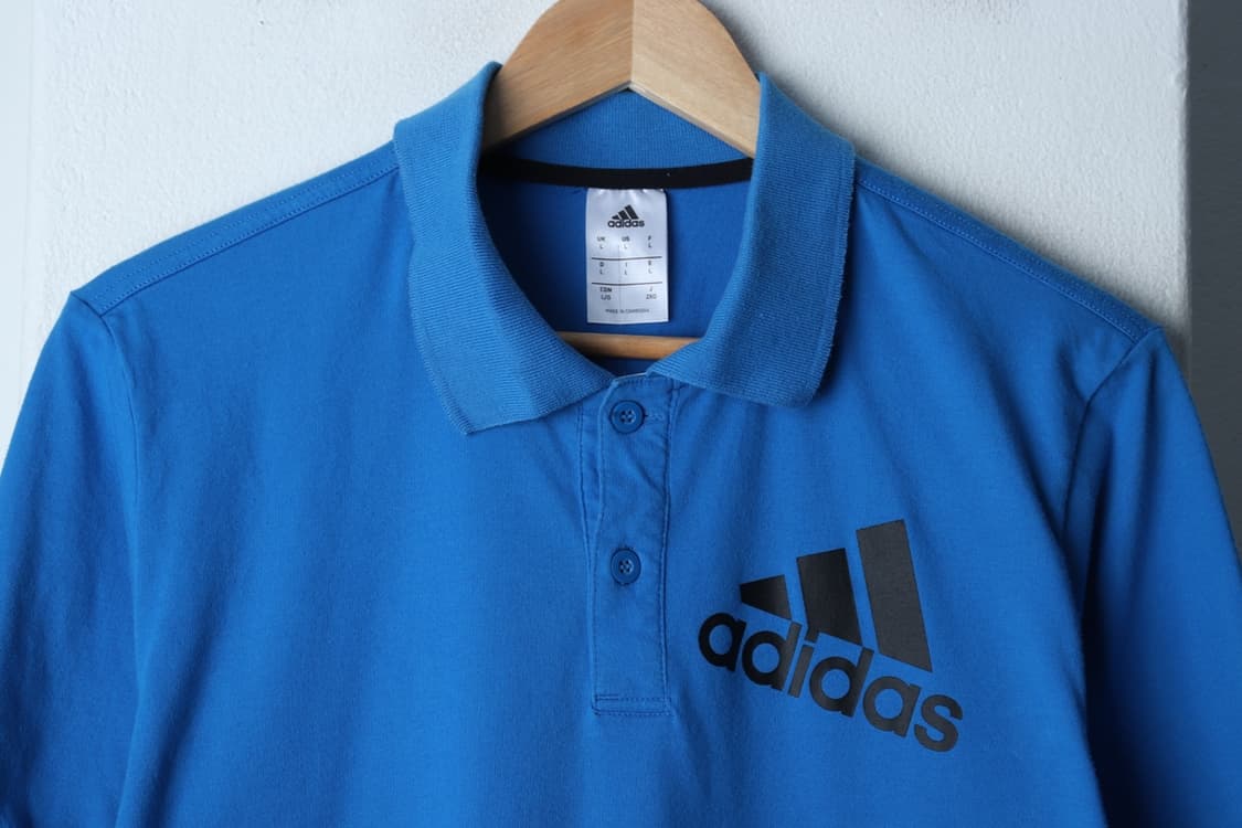 (L-XL) 아디다스 반팔 카라 티셔츠 빅로고 블루 올드스쿨-H32604 상품이미지3