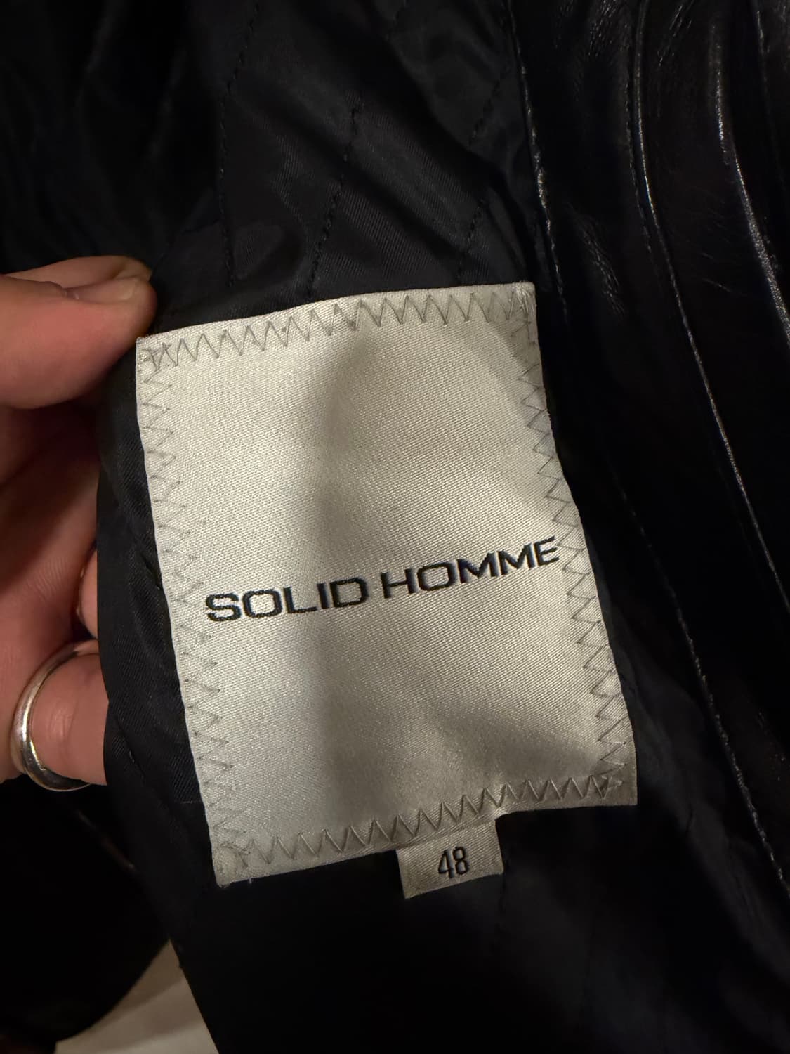 솔리드옴므 램스킨 라이더자켓 48 상품이미지4