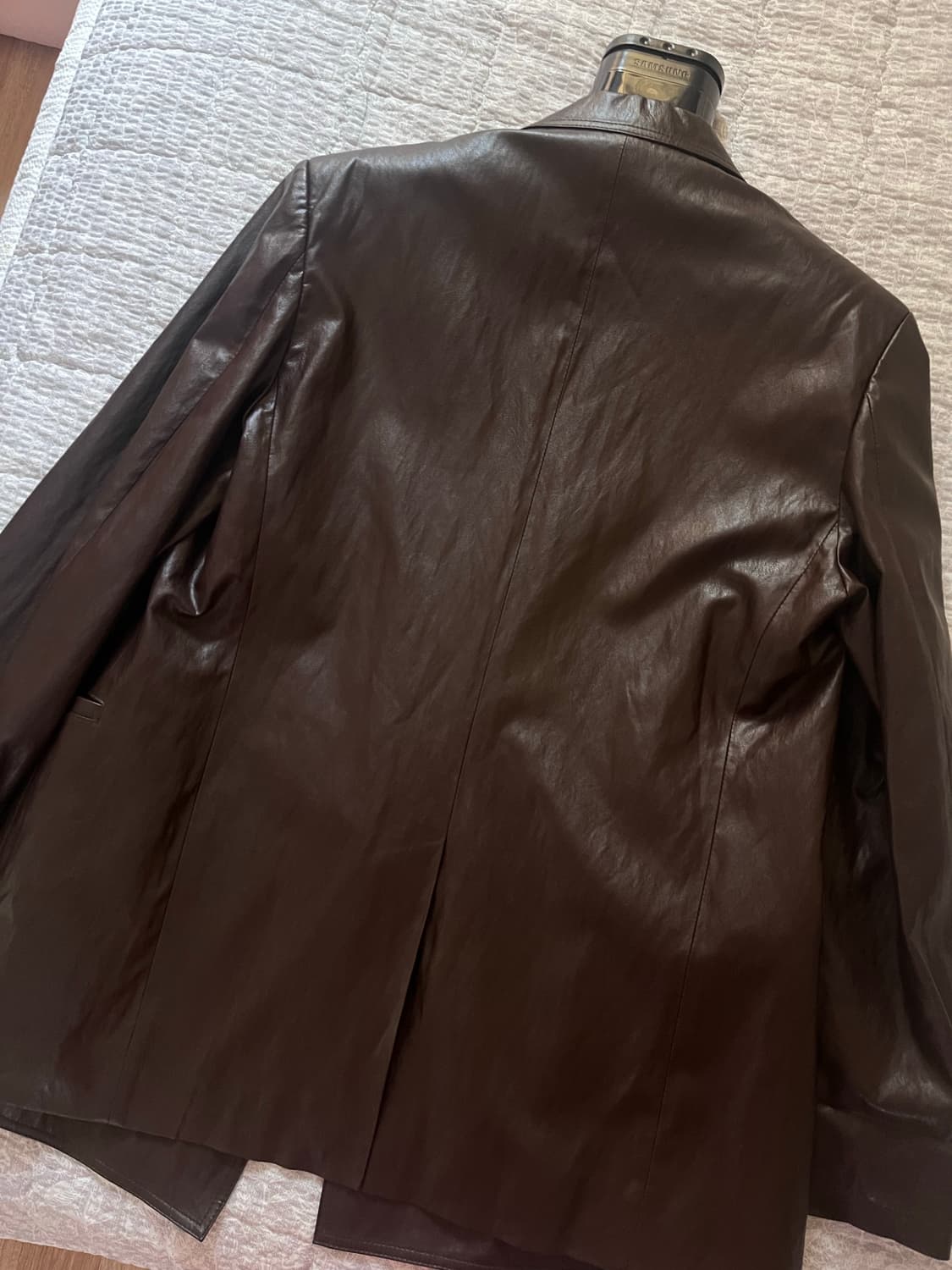 파사드패턴 오버핏 레더 자켓 브라운 s 상품이미지7