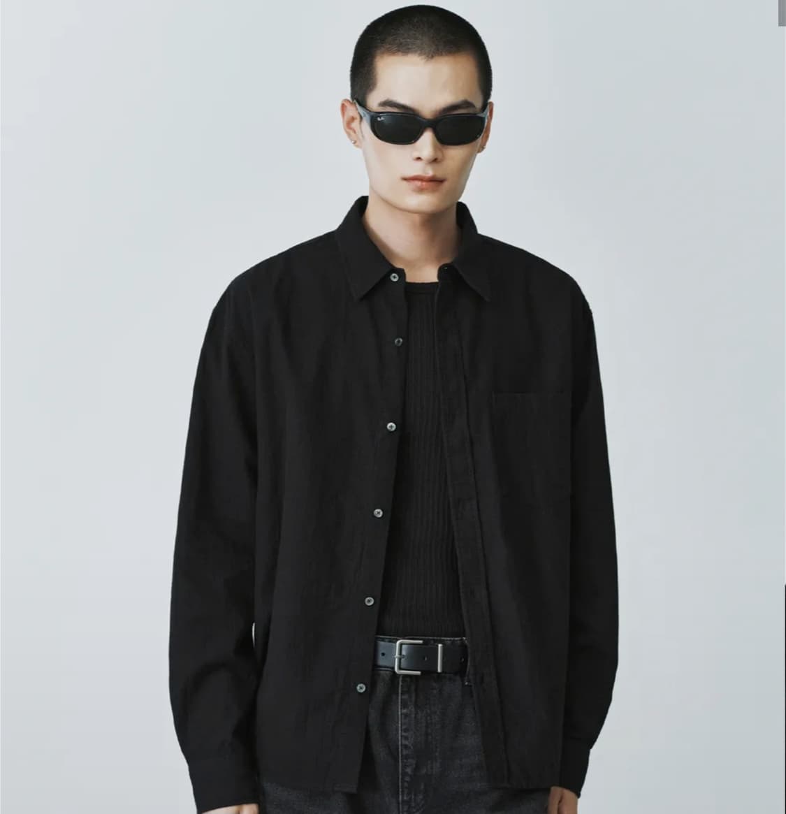 PINTER CROP GAUZE SHIR T 「BLACK] S 상품이미지3