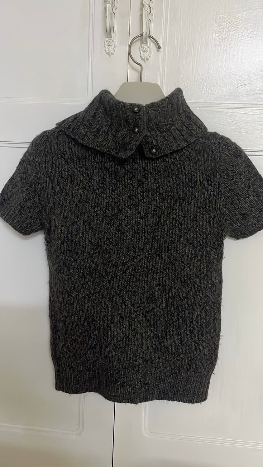 일본브랜드 반소매 목폴라 울니트 44 마른55 상품이미지2