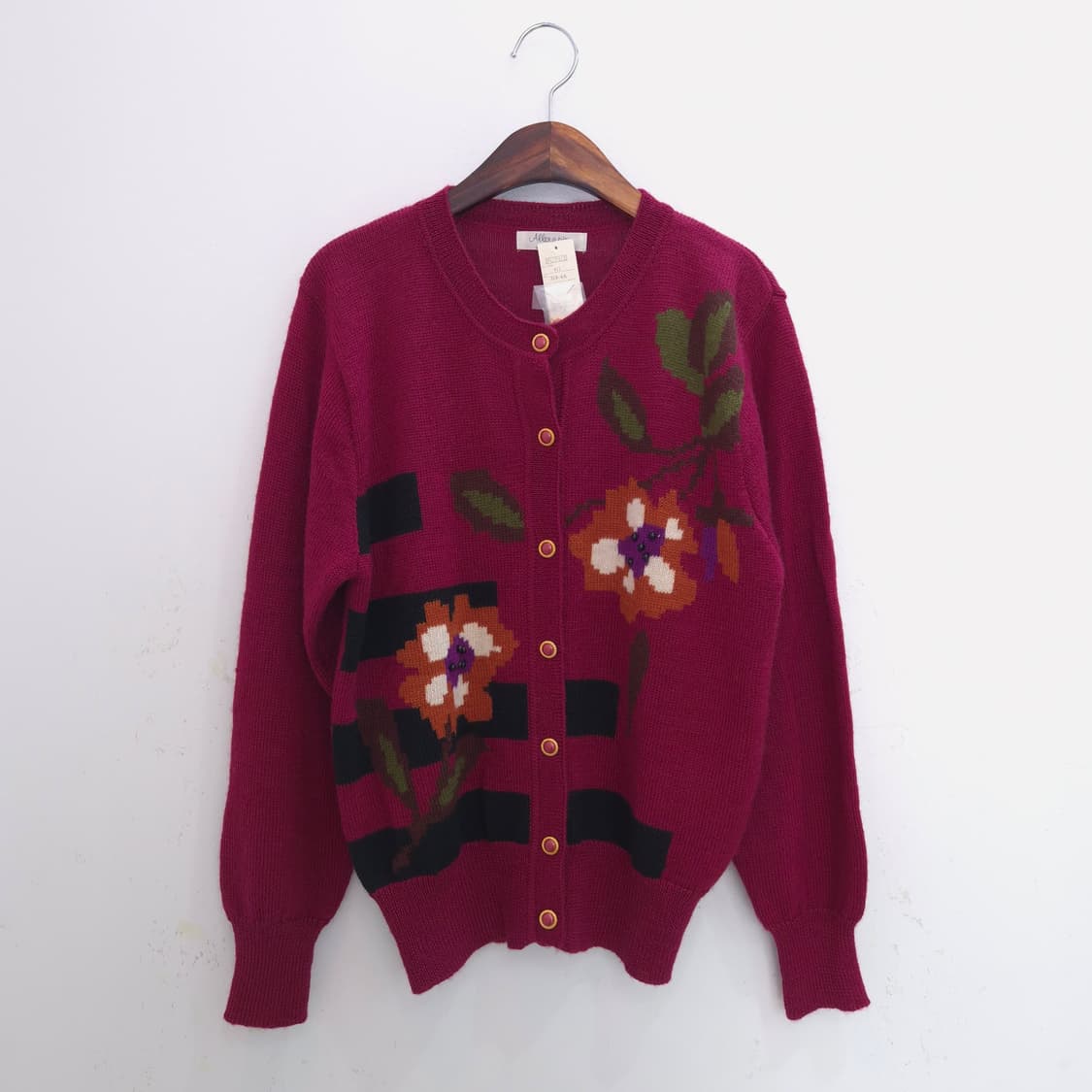 Allen a piece 앙고라 플라워 니트 가디건 상품이미지1