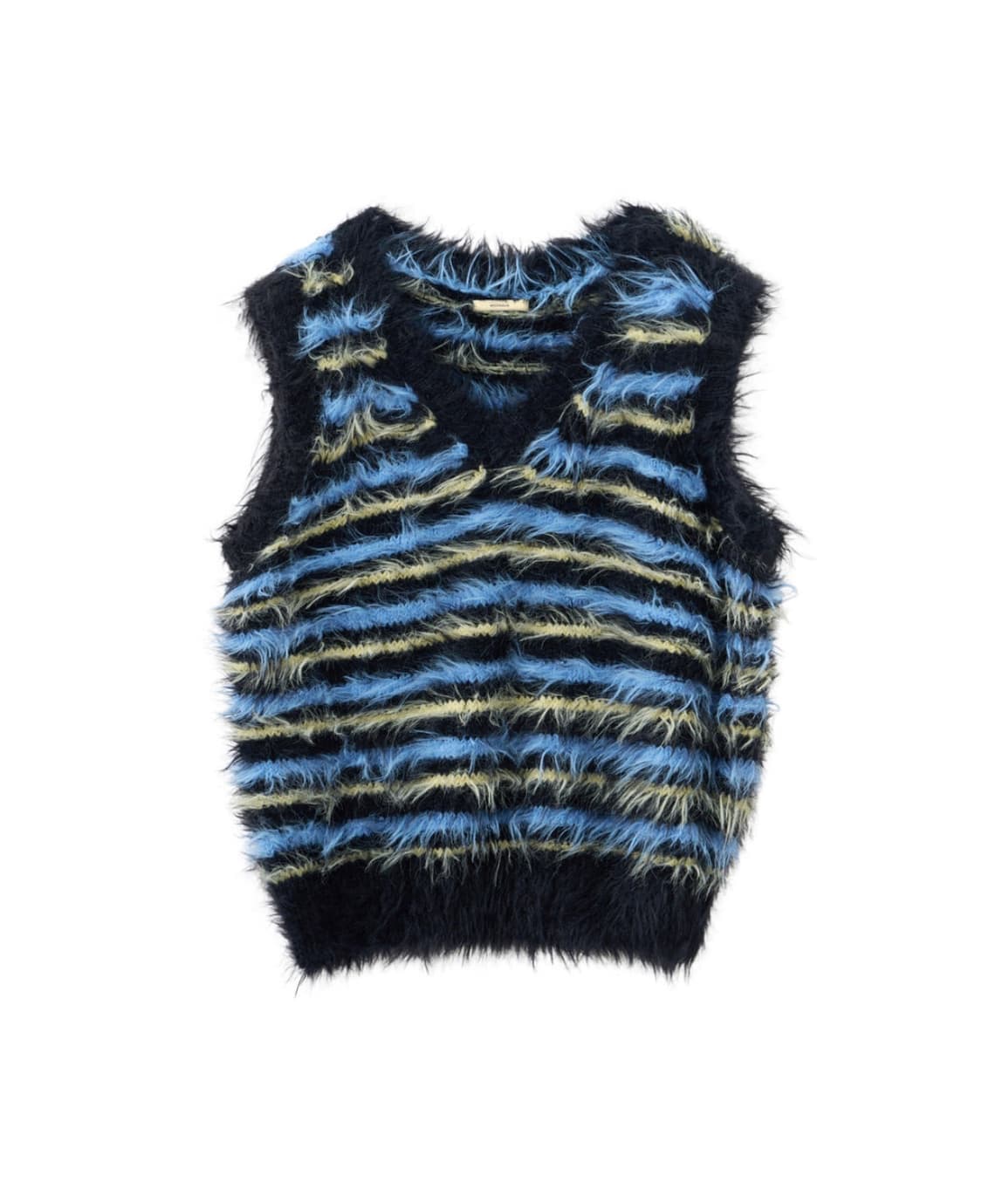 Moonsun Danke Hairy Stripe Knit Vest 상품이미지2