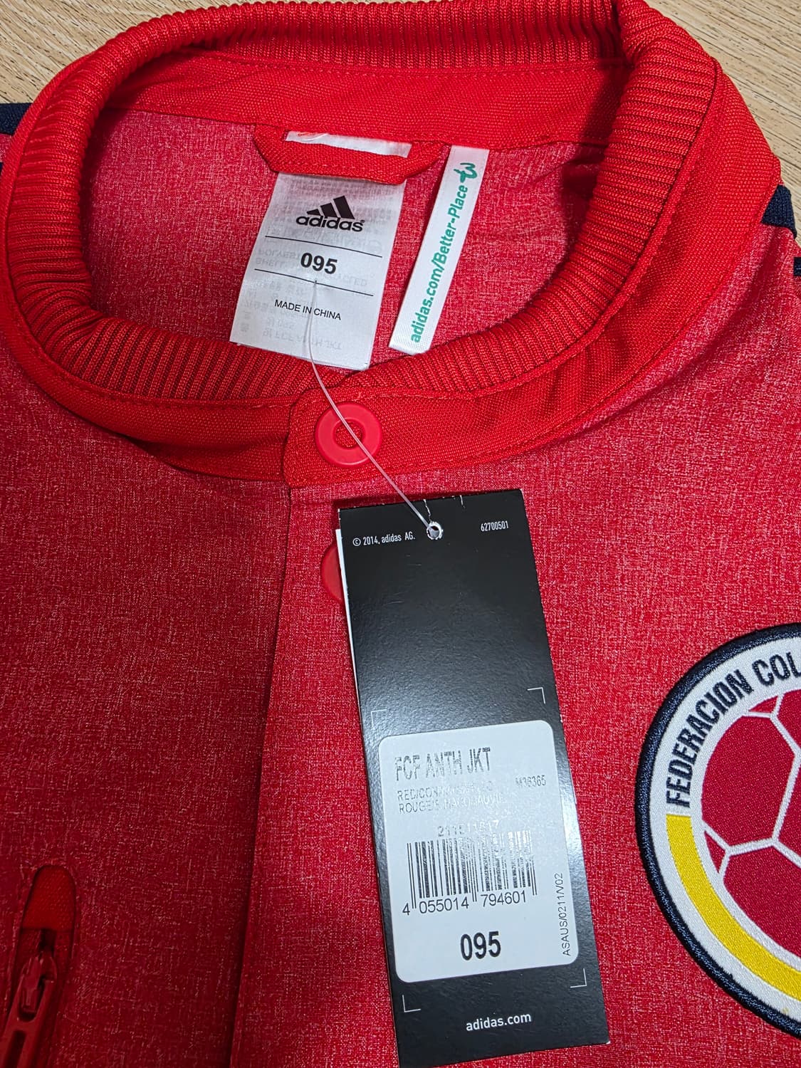 [새제품] 아디다스  14-15 콜롬비아 국대 앤섬 자켓 트랙탑 95 상품이미지3