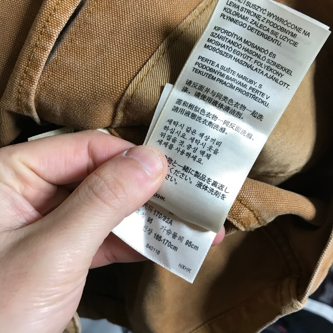 리바이스 90s 칼하트원단 커버울 자켓 상품이미지7