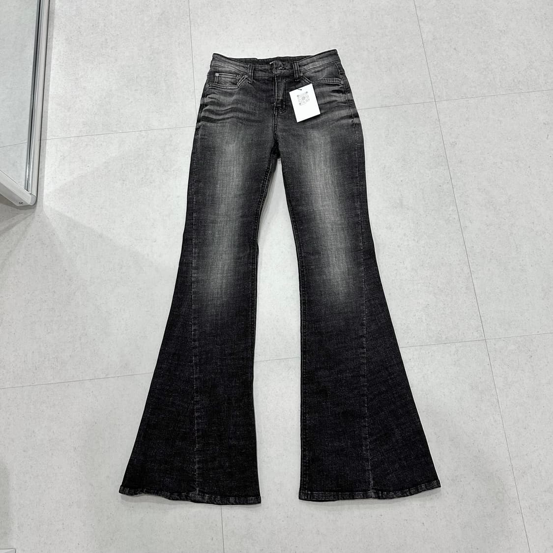 시너진 바지 캣 워싱 데님 팬츠 블랙 M 새상품 상품이미지2