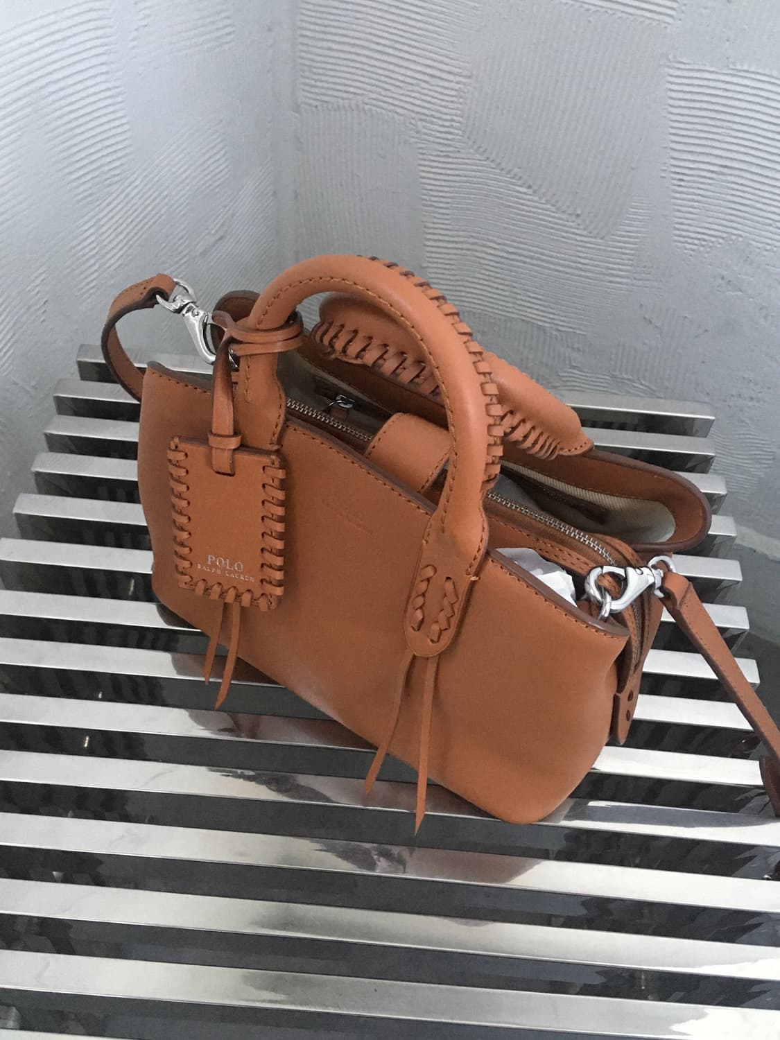 Polo 폴로 랄프로렌 우먼  탠 컬러  2way 백 상품이미지2