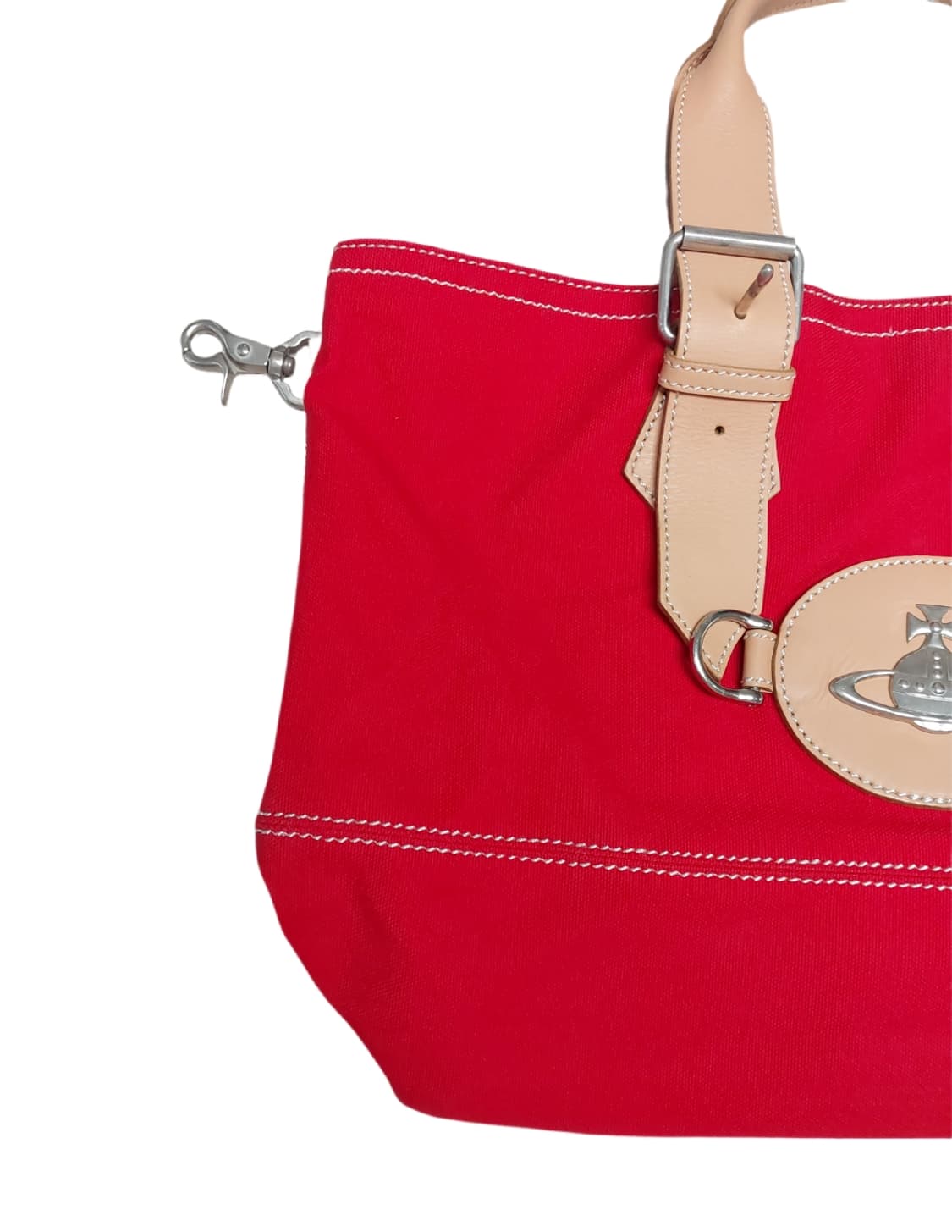 비비안웨스트우드 ORB 캔버스 레더 토트백 (정품) 상품이미지3