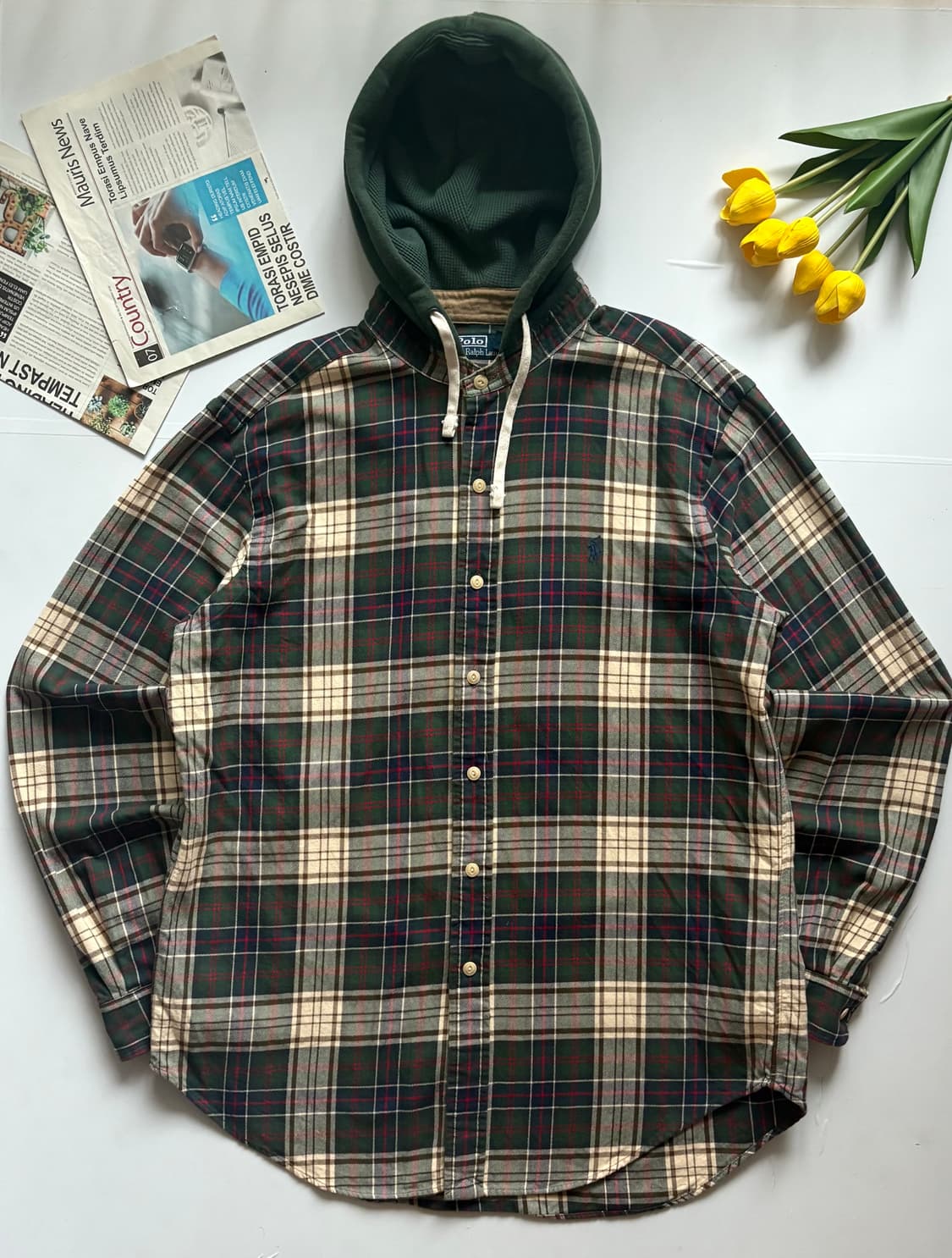 Polo 폴로랄프로렌 빈티지 체크 후드 셔츠 상품이미지2