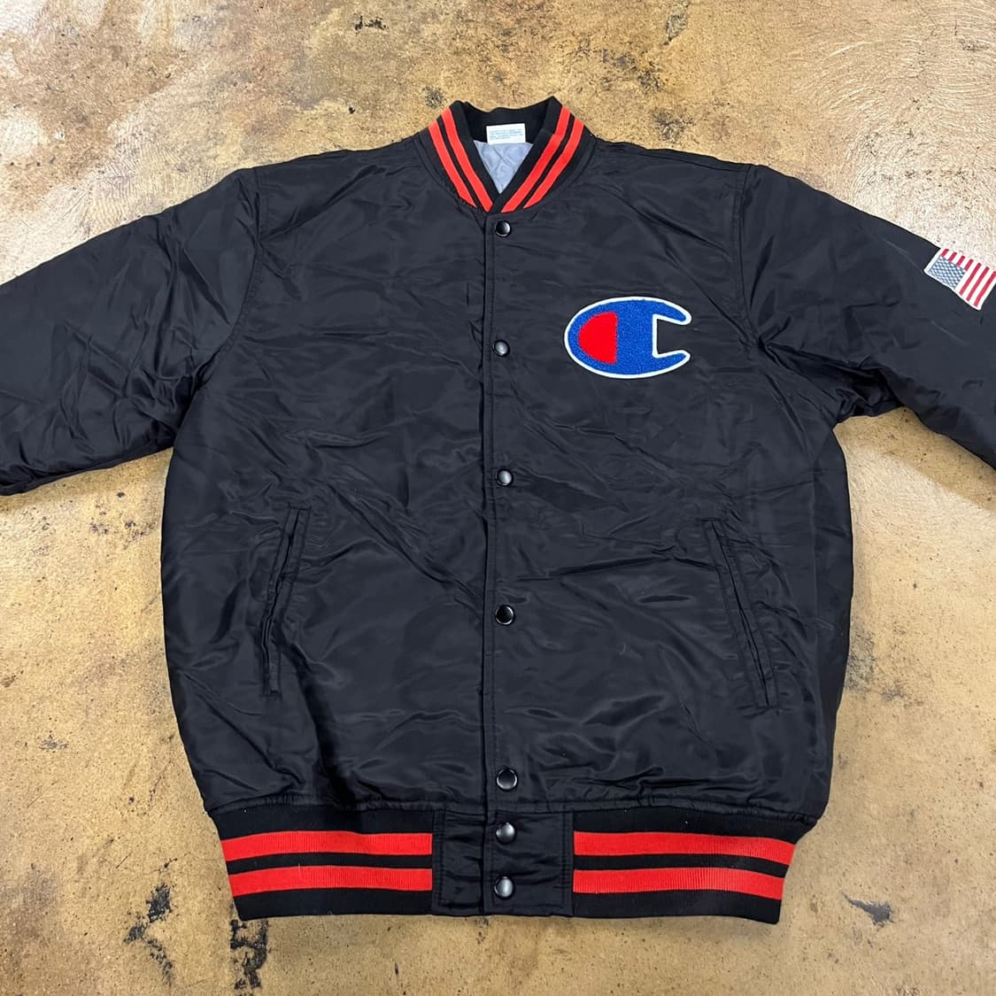 [정품/L] 챔피온 블랙 바시티 자켓 b17 상품이미지3