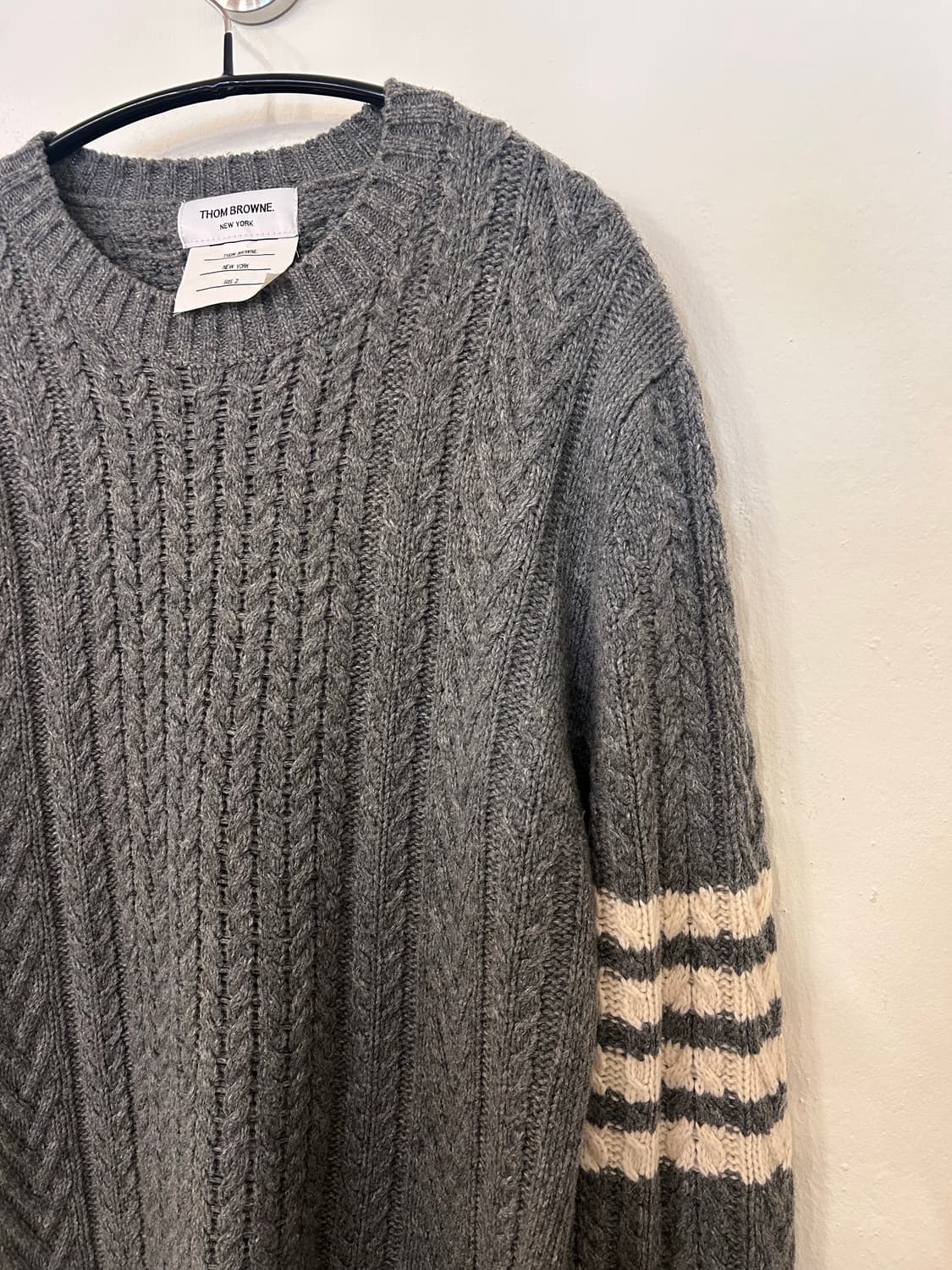 (정품) 톰브라운 케이블 니트 그레이 Size 2 상품이미지3