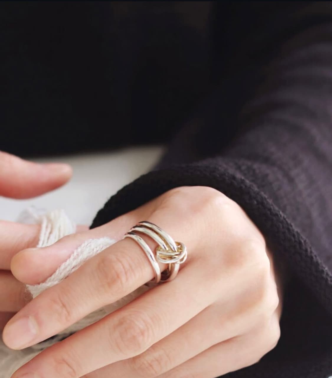 콜드프레임 Gordian Bold Knot 반지 16호 상품이미지5