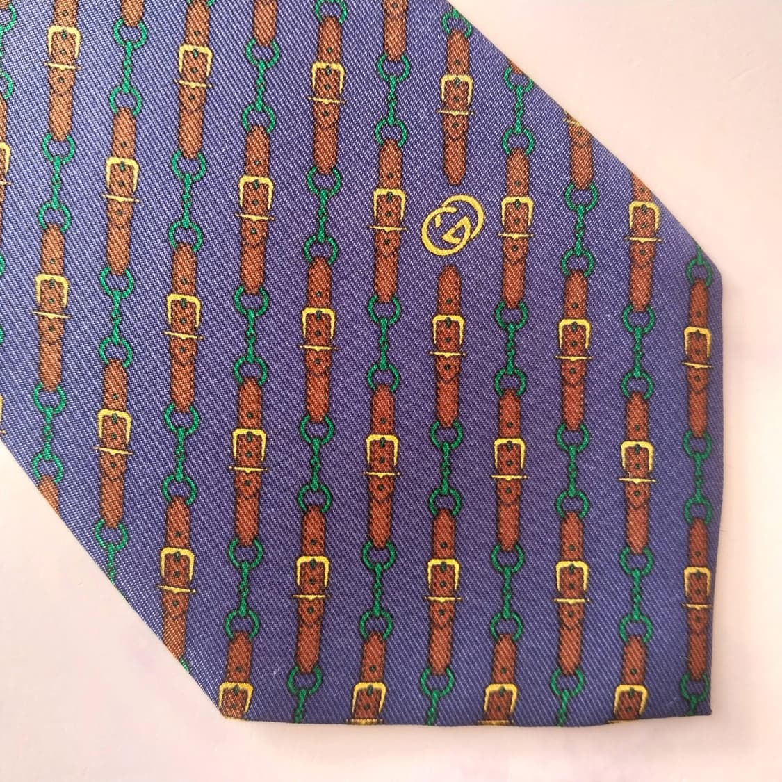 구찌 실크 다크블루 아이덴티티 패턴 넥타이 9cm A+등급 K161
 상품이미지8