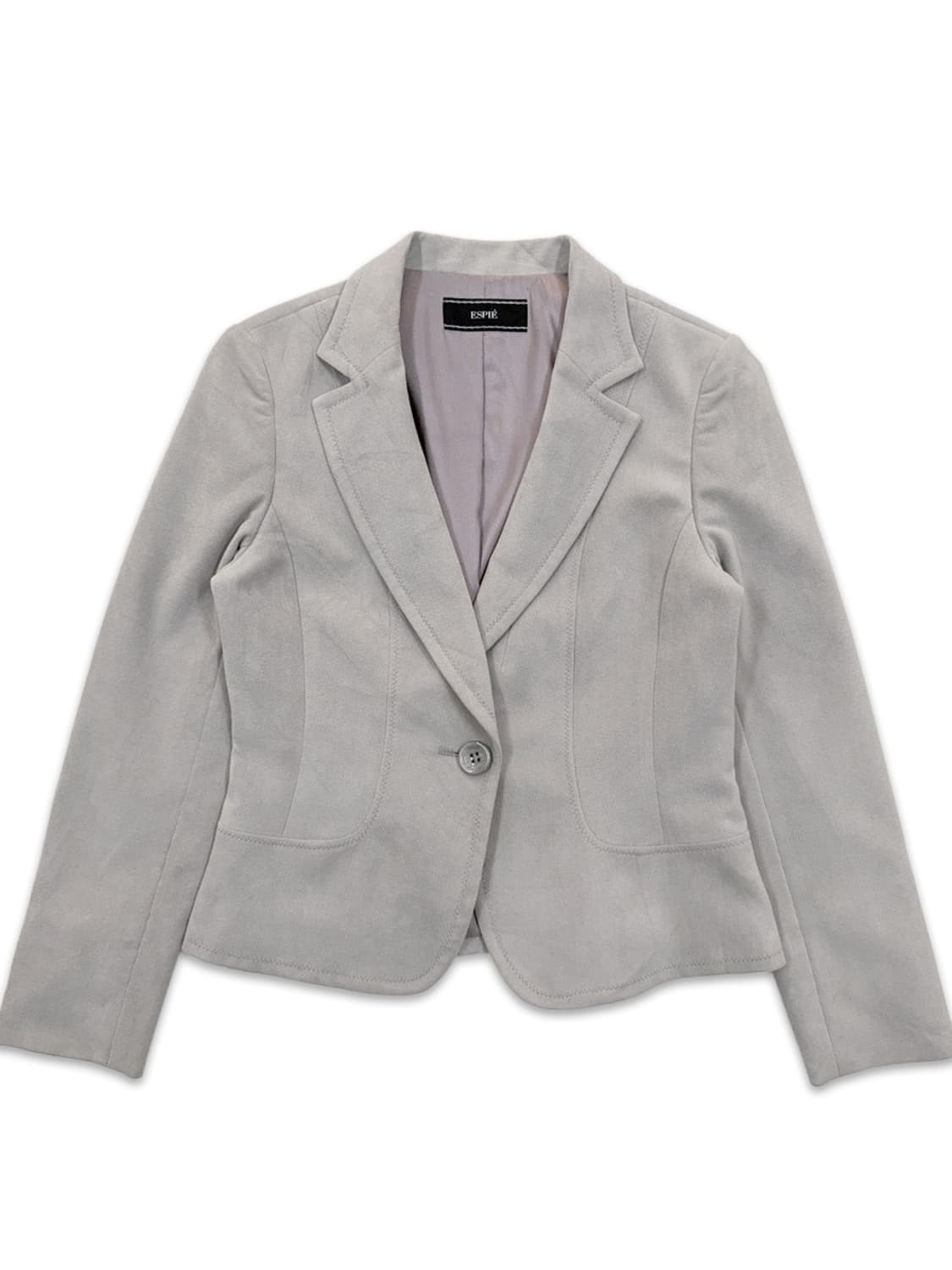 빈티지 Espie 그레이 슬림핏 라인 스웨이드 자켓 상품이미지4
