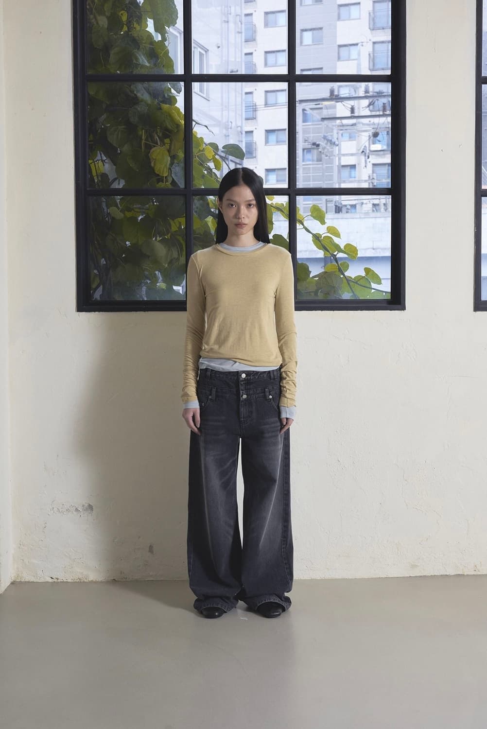 오데스 [ESSENCIAL] DOUBLE WAIST DENIM PANTS 상품이미지1