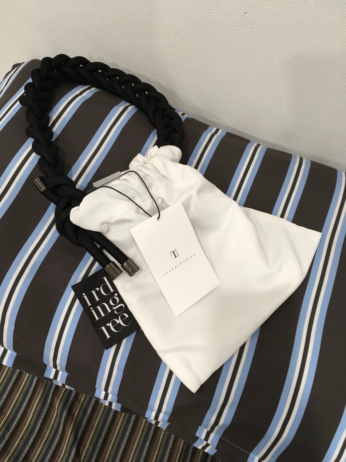 새상품,트밍 가방 서비스) 트리밍버드 시스루 스트랩 랩 팬츠-화이트 상품이미지5