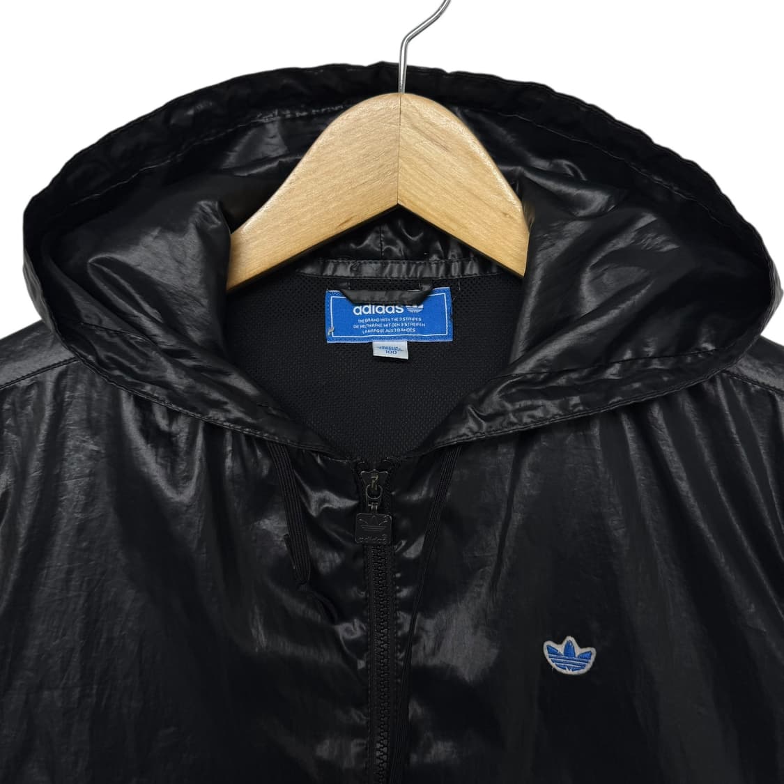 아디다스 트레포일 로고 후드바람막이 블랙 상품이미지2