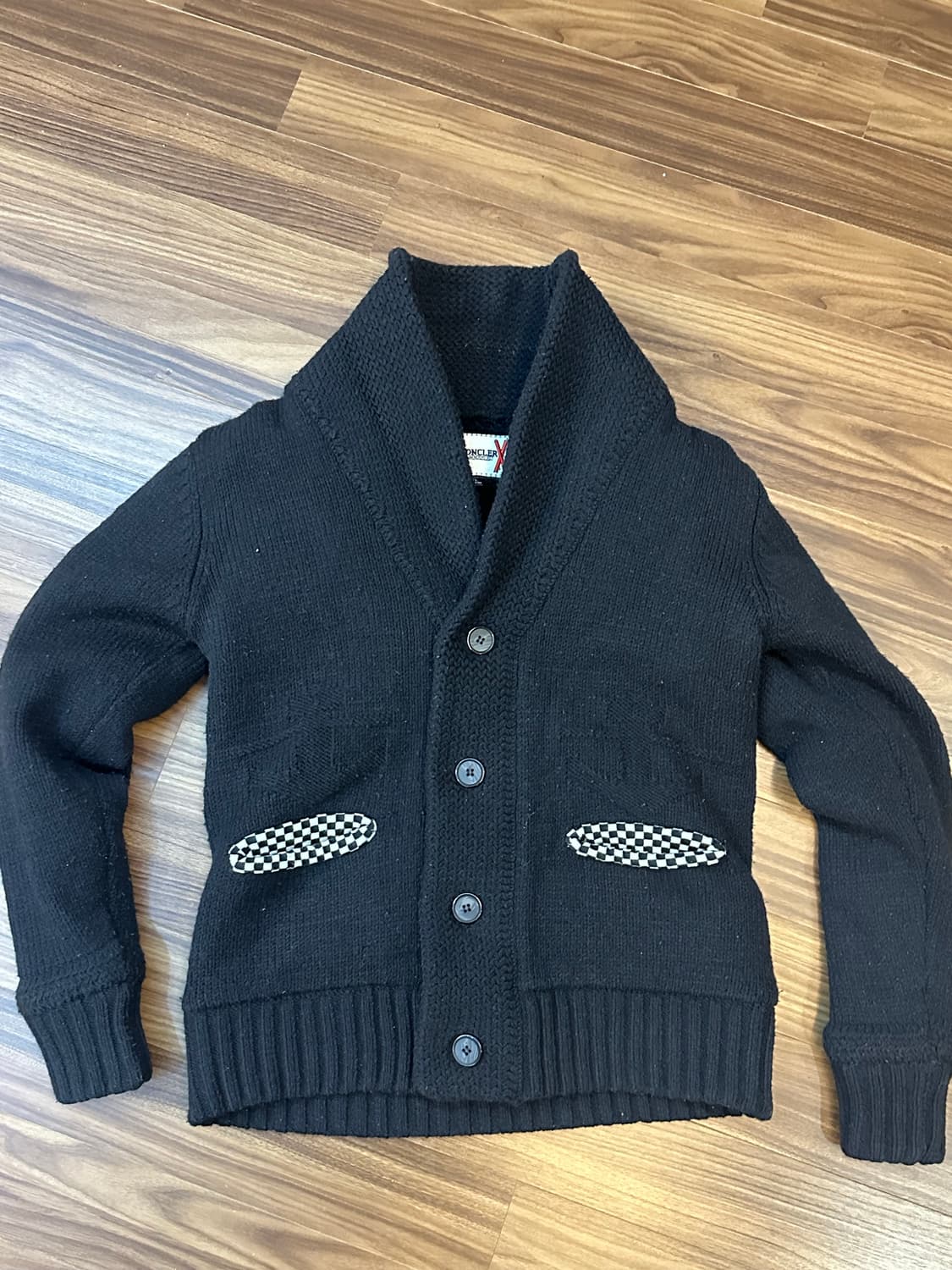 몽클레어 감므블루 숄카라 가디건 블랙 L 상품이미지3