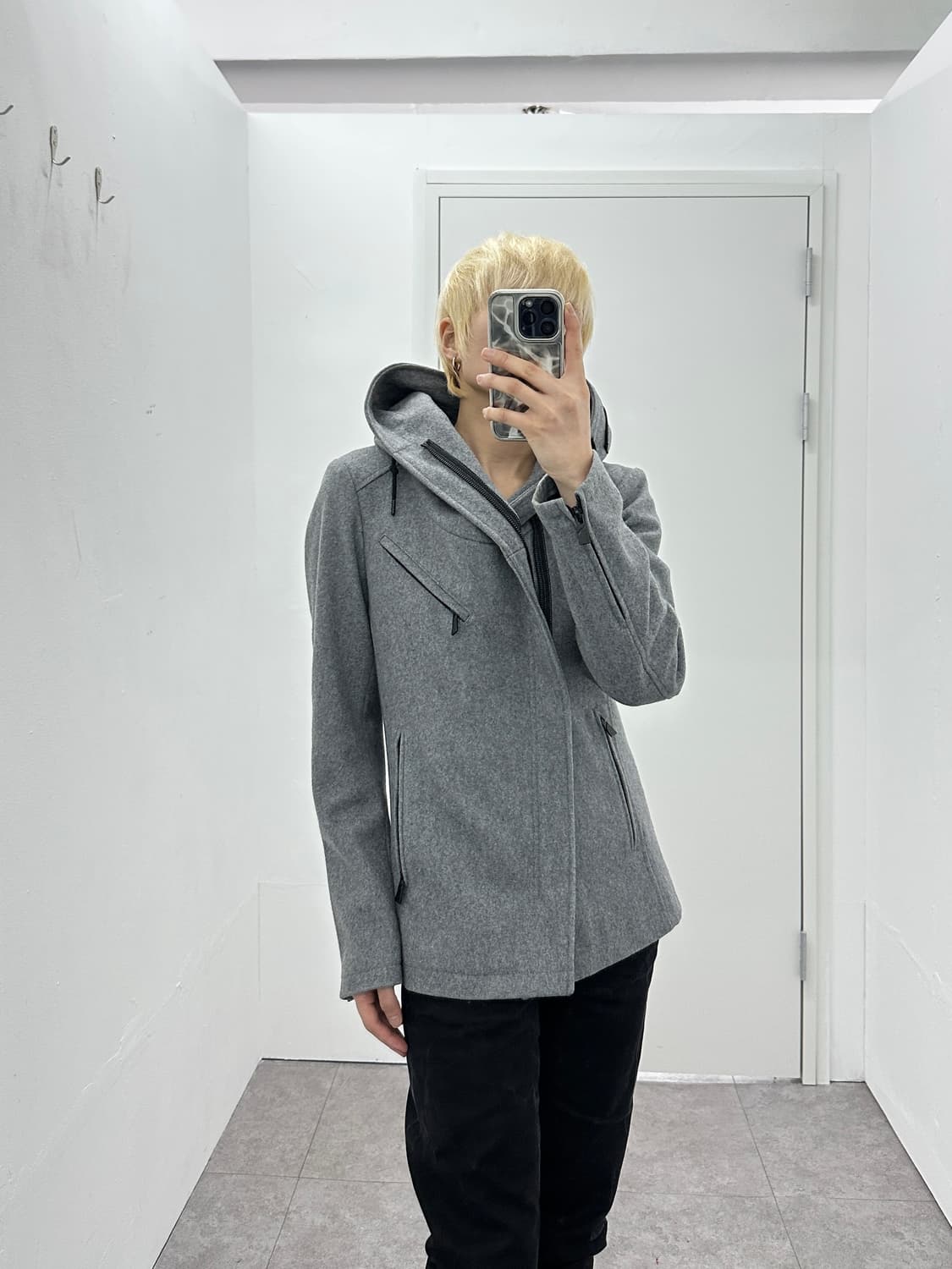 Asymmetric Zip Hooded Jacket 상품이미지9