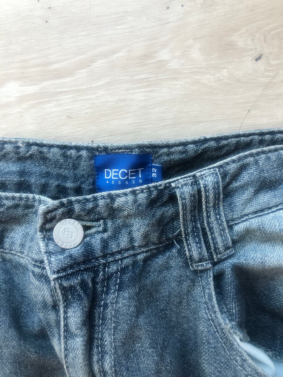 데케트 연청 바지 32 사이즈 상품이미지2