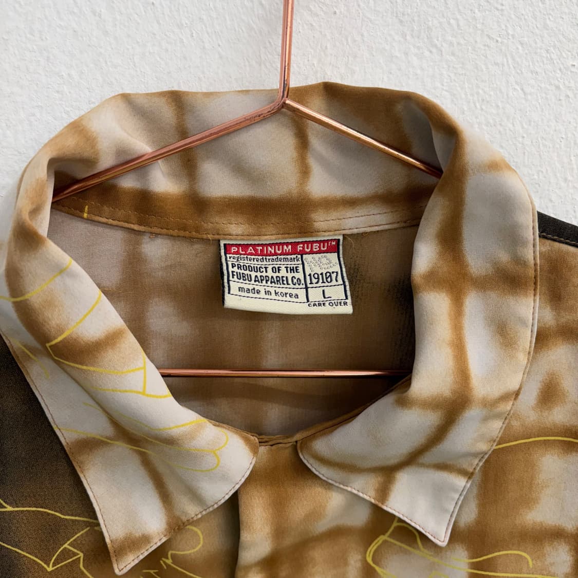 90s 플래티넘 푸부 빈티지 반팔셔츠(L) 상품이미지3