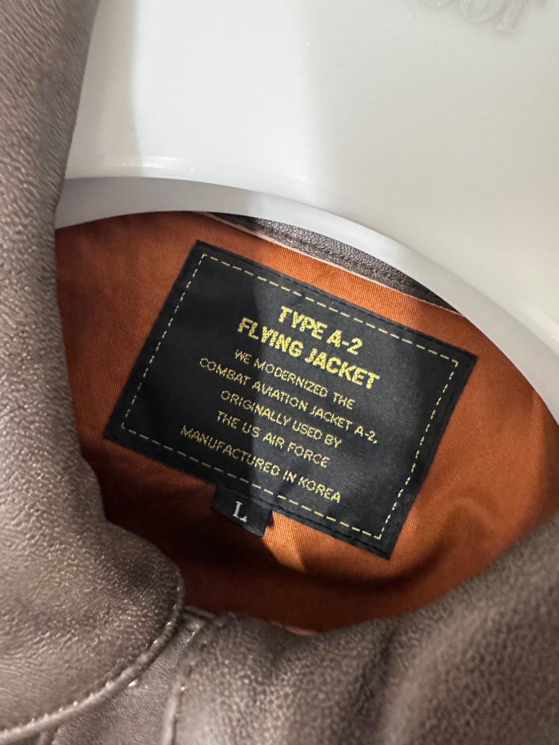 페라라코리아 페라라 코리아 A2 A-2 양가죽 자켓 다크 브라운 L 상품이미지3