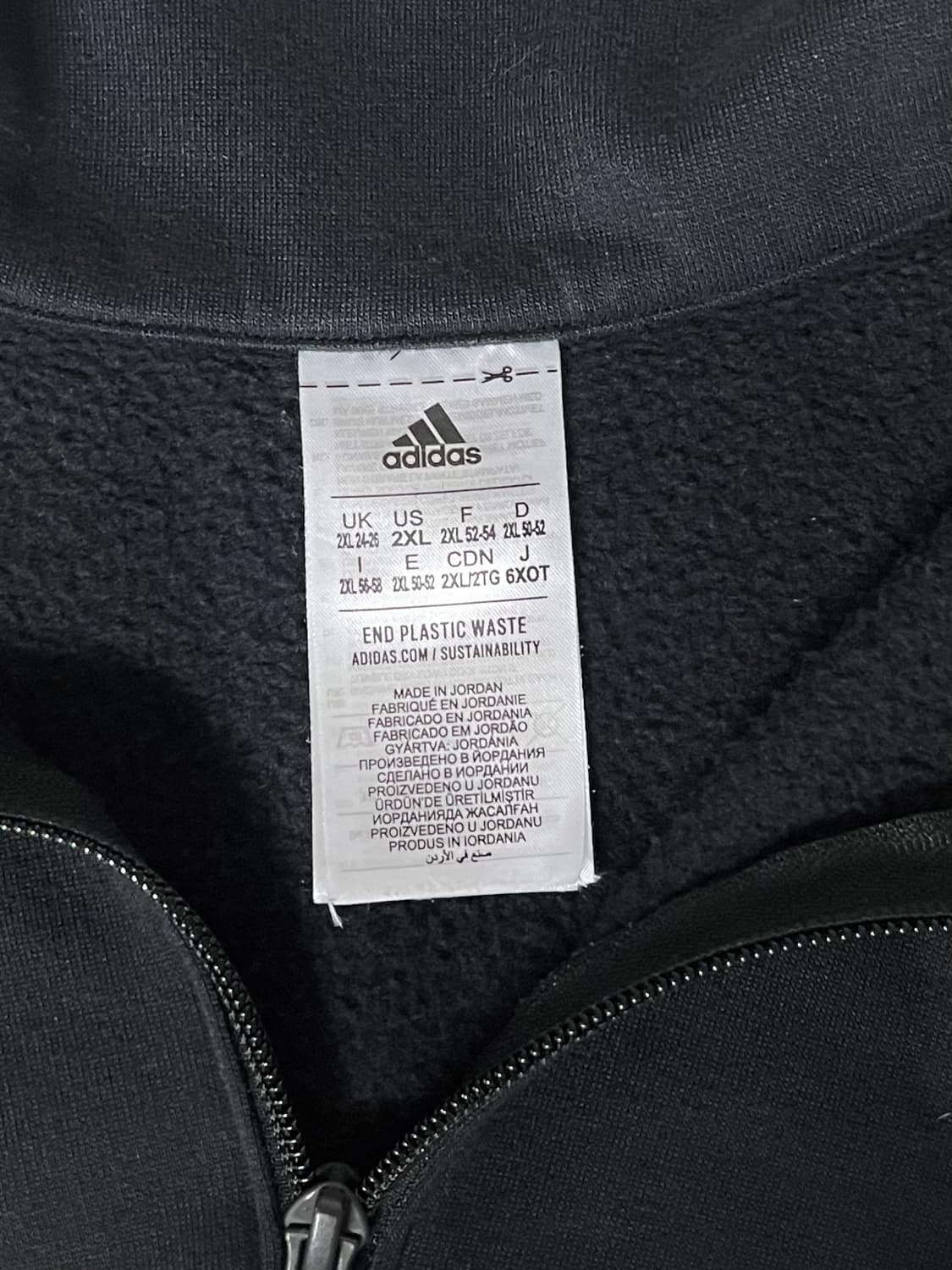 2XL) 아디다스 에센셜 우먼 플리스 하프집업 블랙 상품이미지4