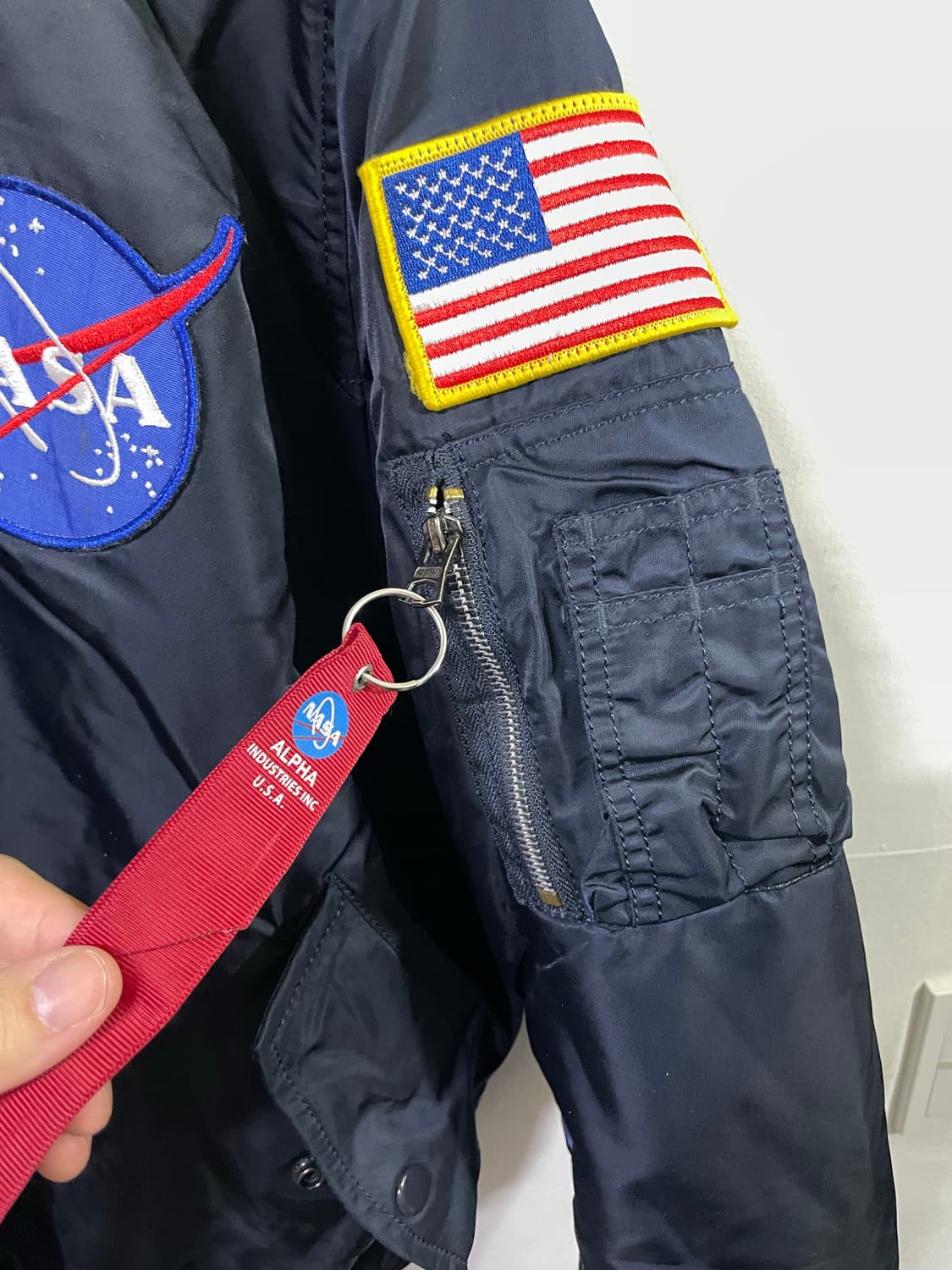 알파인더스트리 MA-1 블루종 봄버 자켓 100-105 나사콜라보 상품이미지10