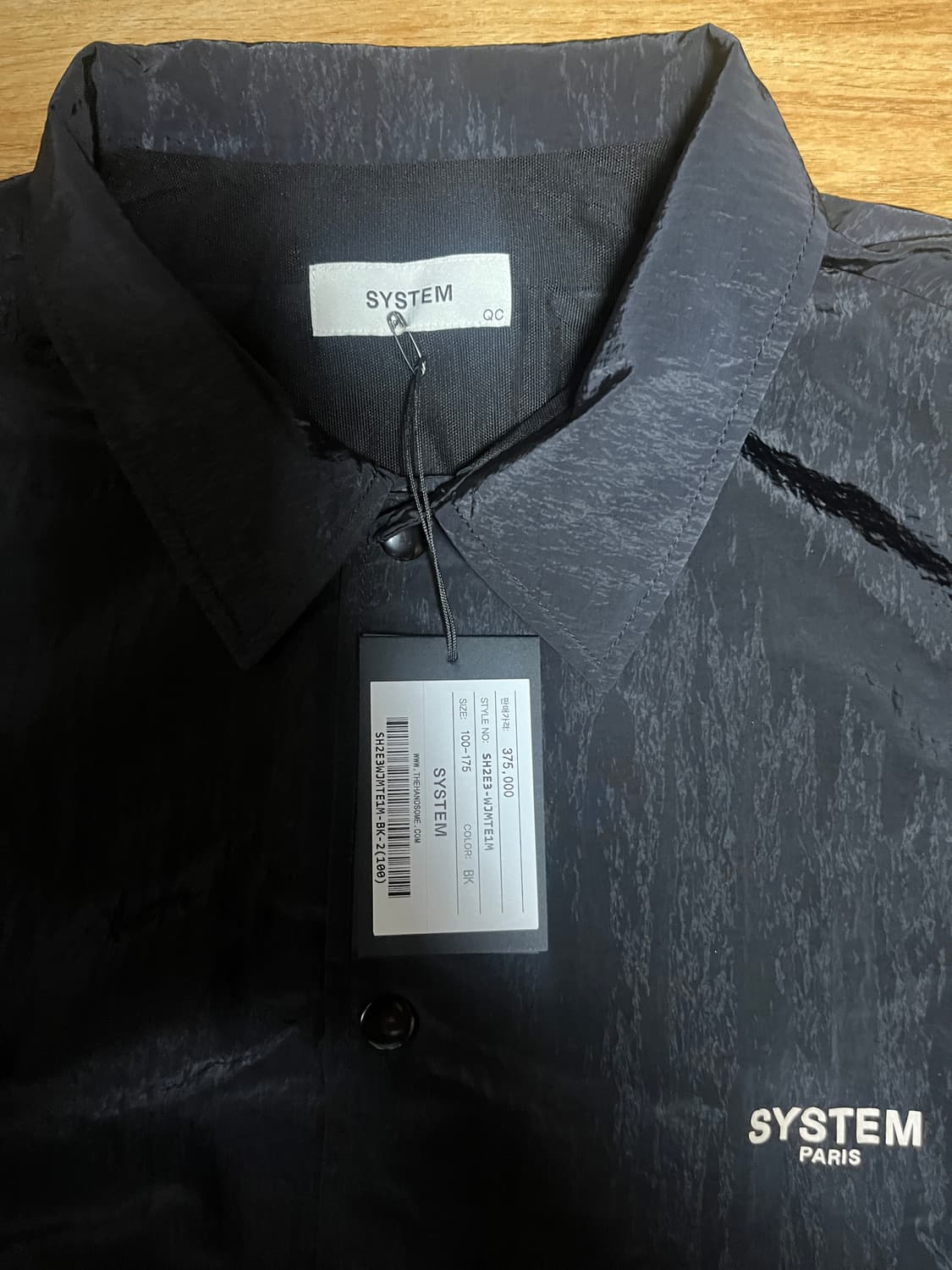 시스템옴므 파리컬렉션 코치자켓 샘플 100사이즈 새상품 판매합니다. 상품이미지1