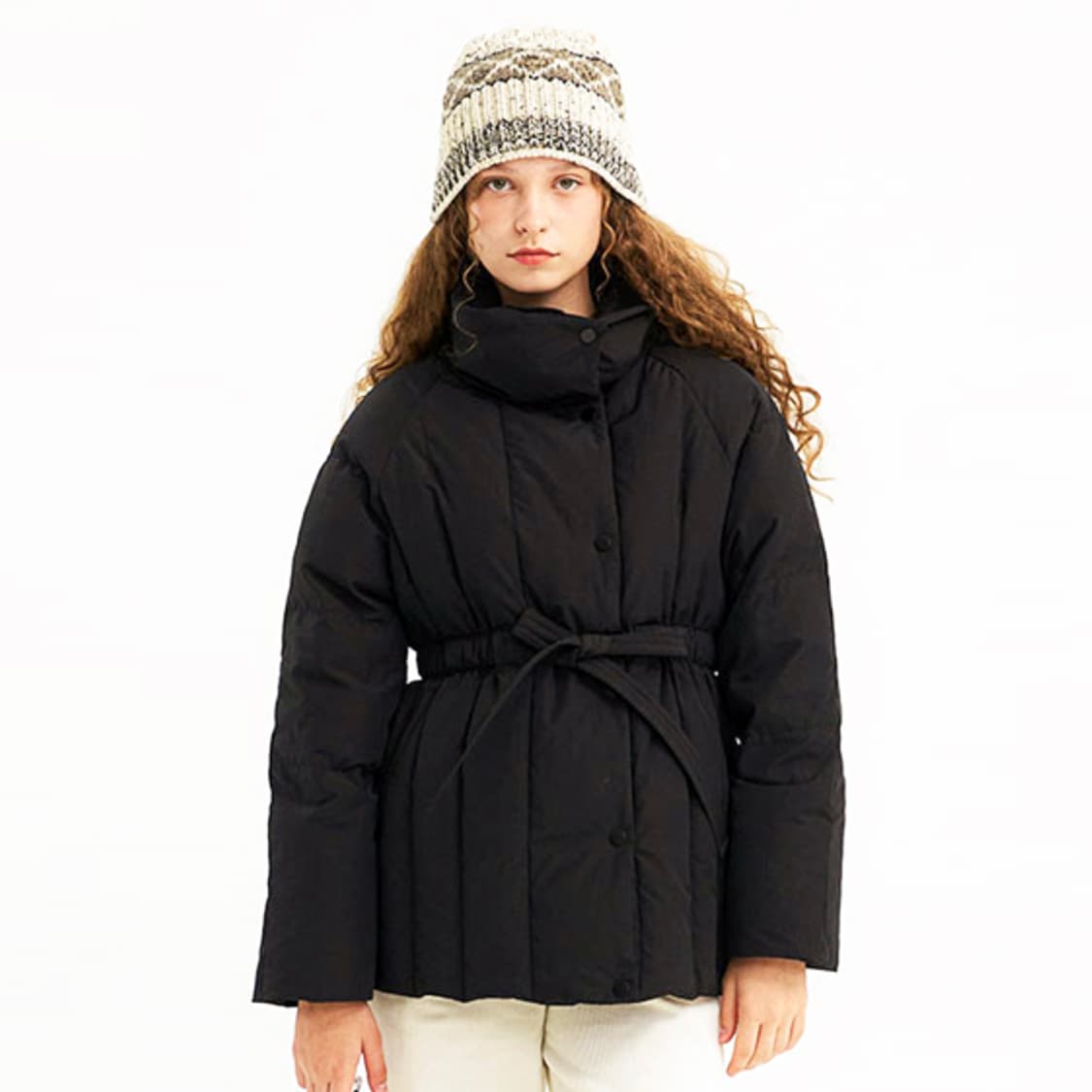 올리브데올리브(OLIVE DES OLIVE) 세로 퀼팅 덕다운패딩 55- 상품이미지2