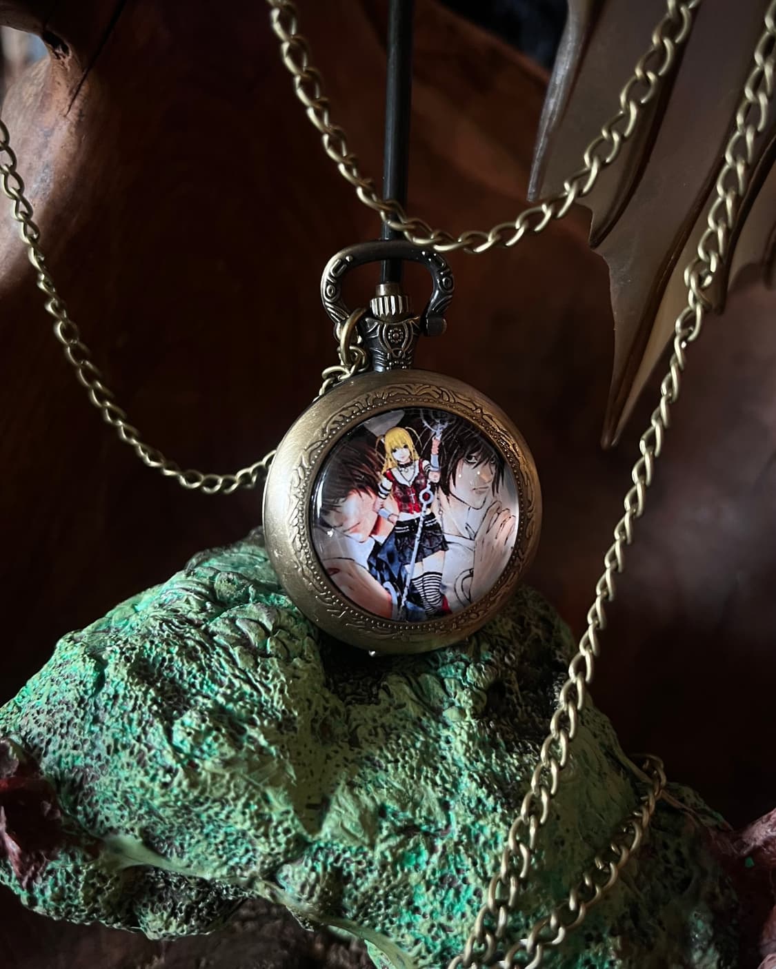 Vintage Death Note Pocket Watch Necklace 상품이미지2