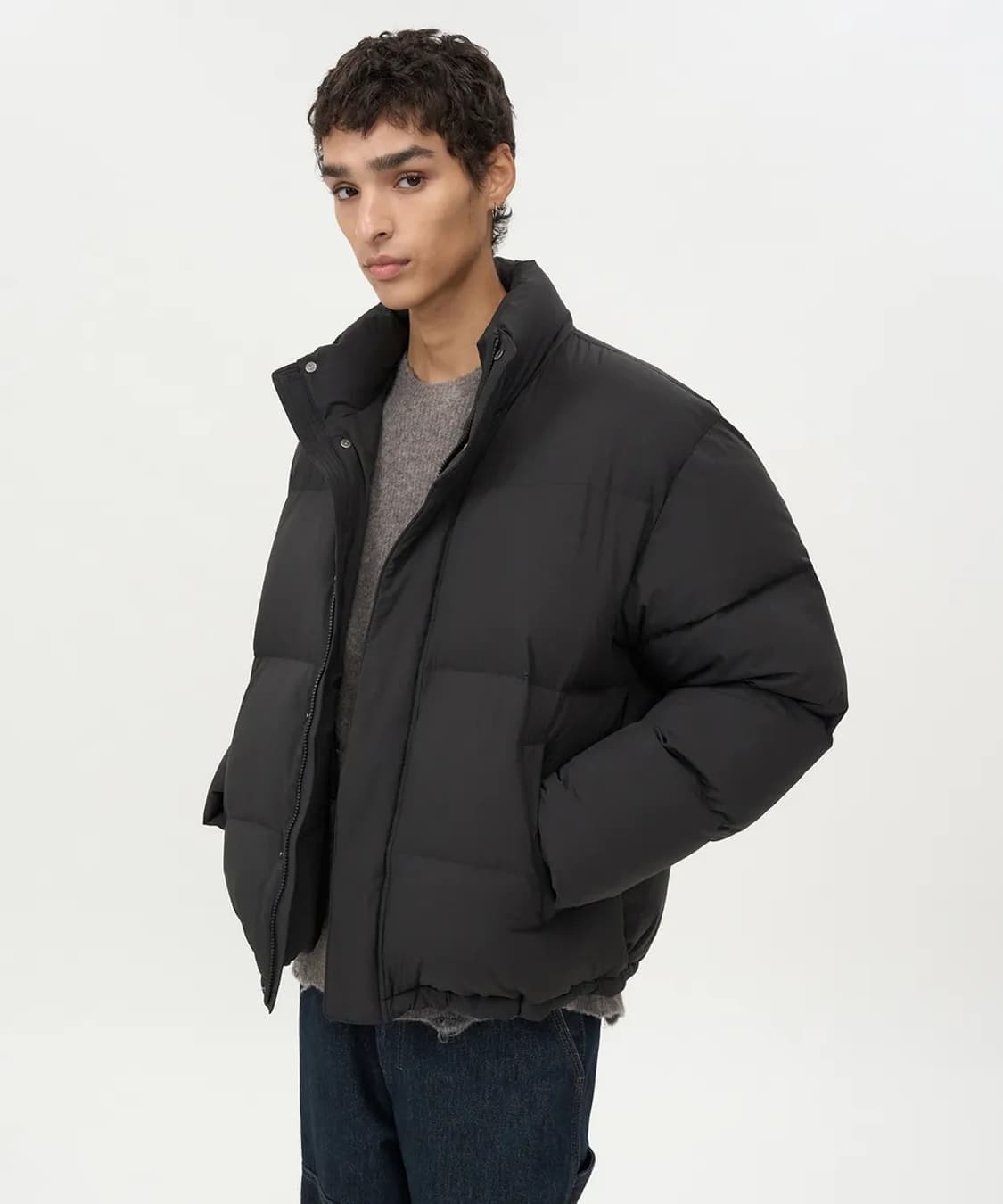 인사일런스 에센셜 다운 자켓 BLACK 패딩 푸퍼 검정 패딩 상품이미지1