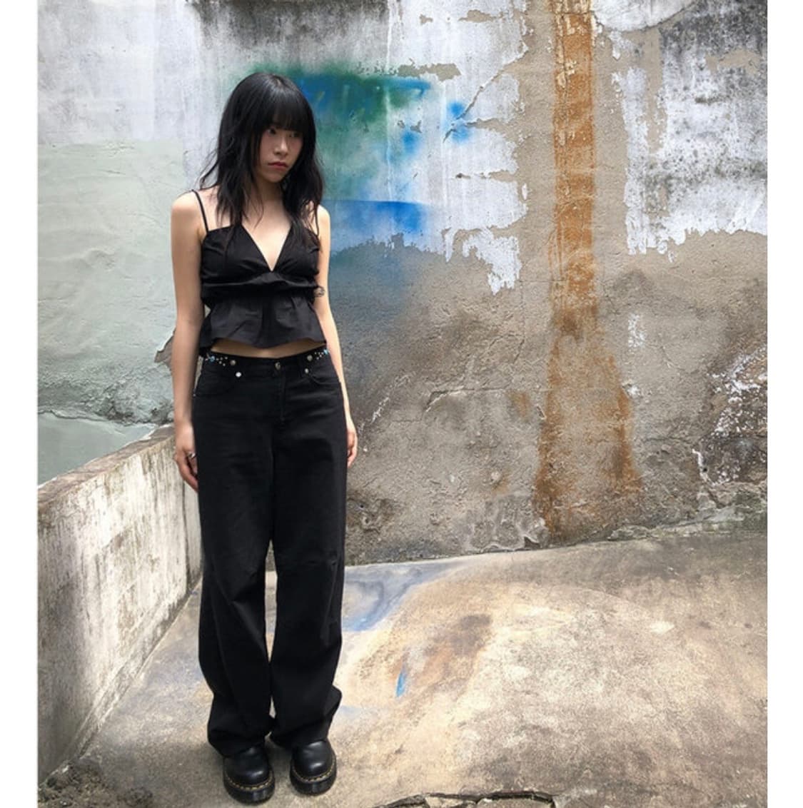  [새상품] stud beads wide pants / y2k 상품이미지3