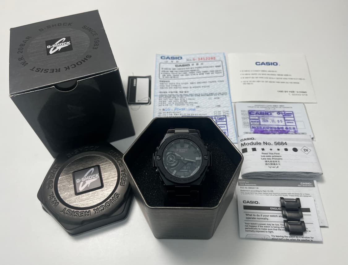카시오 지샥 지스틸 GST-B500 슬림 손목 시계 블랙(풀박스) 상품이미지8