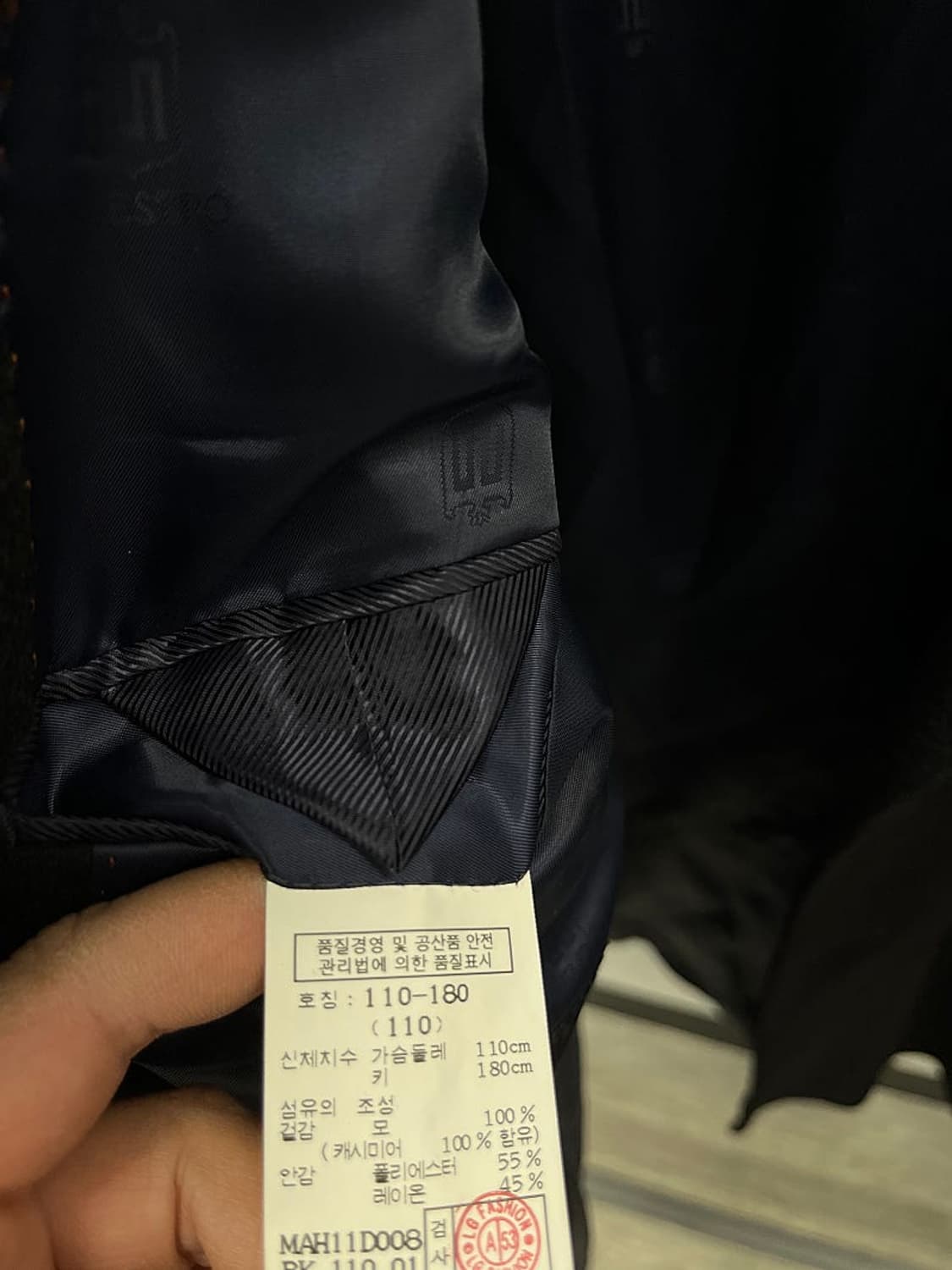 105) 마에스트로 콜롬보 캐시미어100% 코트  상품이미지8