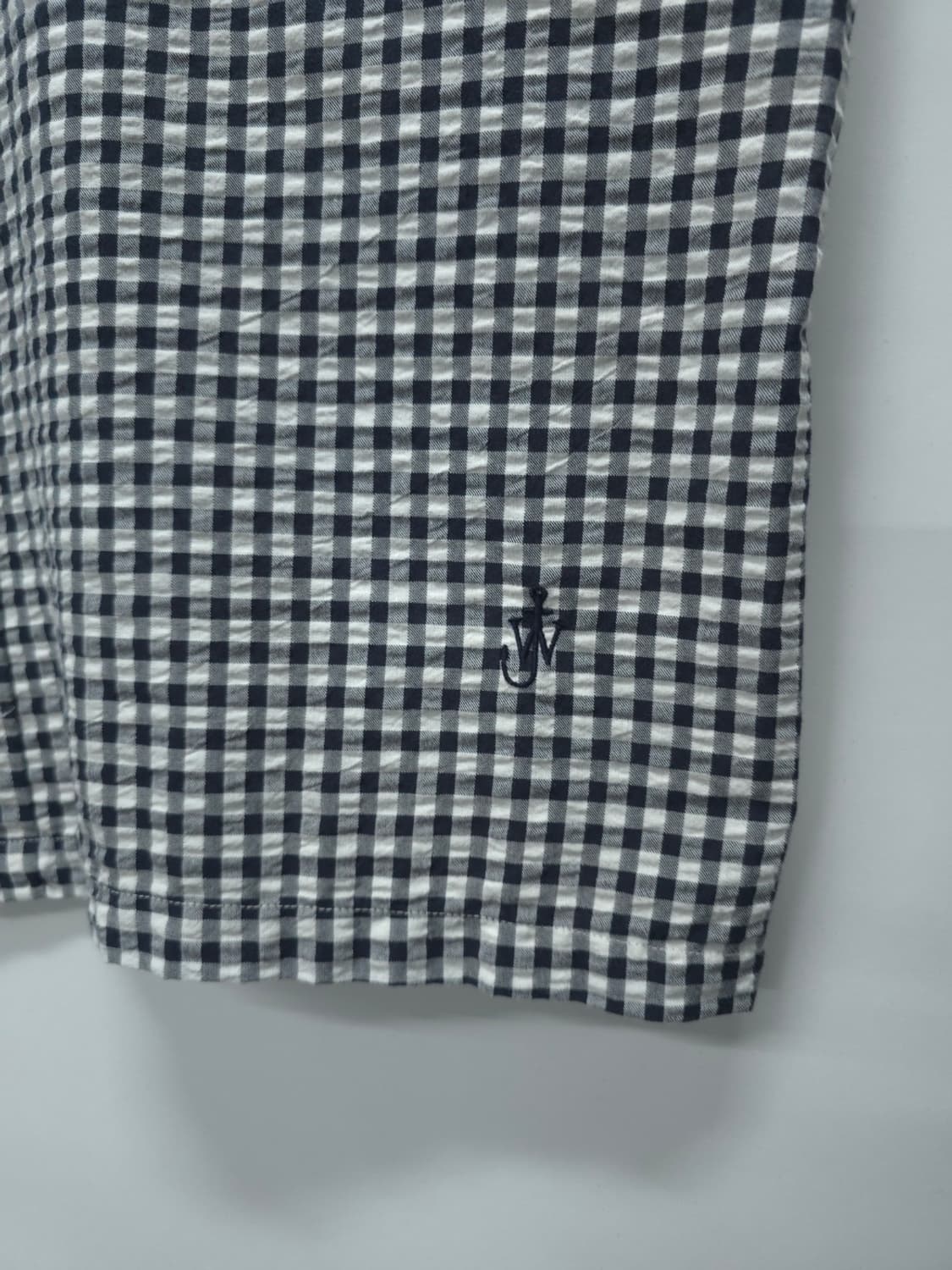 ​유니클로 x JW 앤더슨 시어서커 패치워크 체크 반팔 셔츠 (L) 상품이미지6