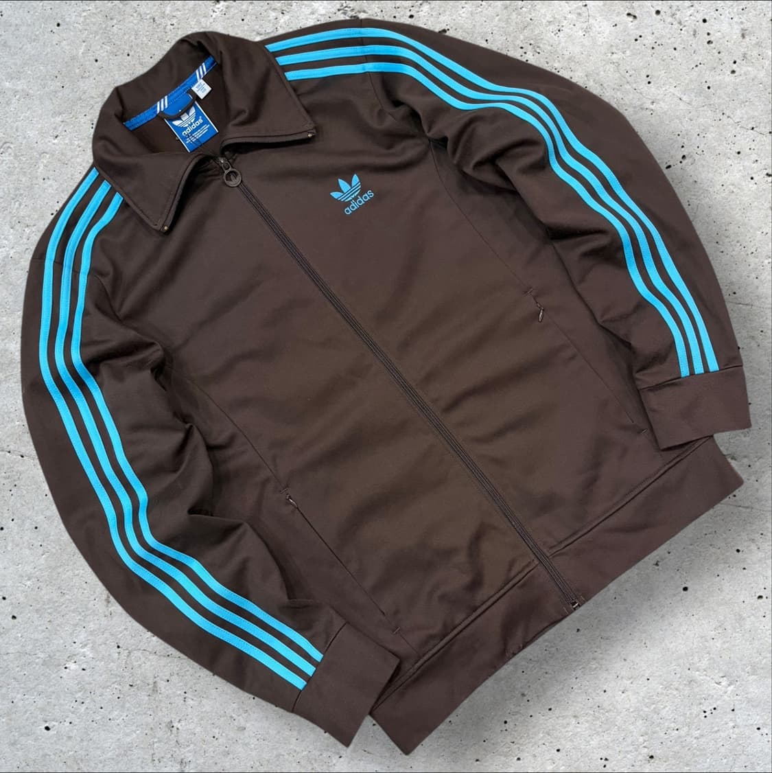 [110] 14s 아디다스 유로파 브라운 삼선 트랙탑 민트초코 B498 상품이미지1